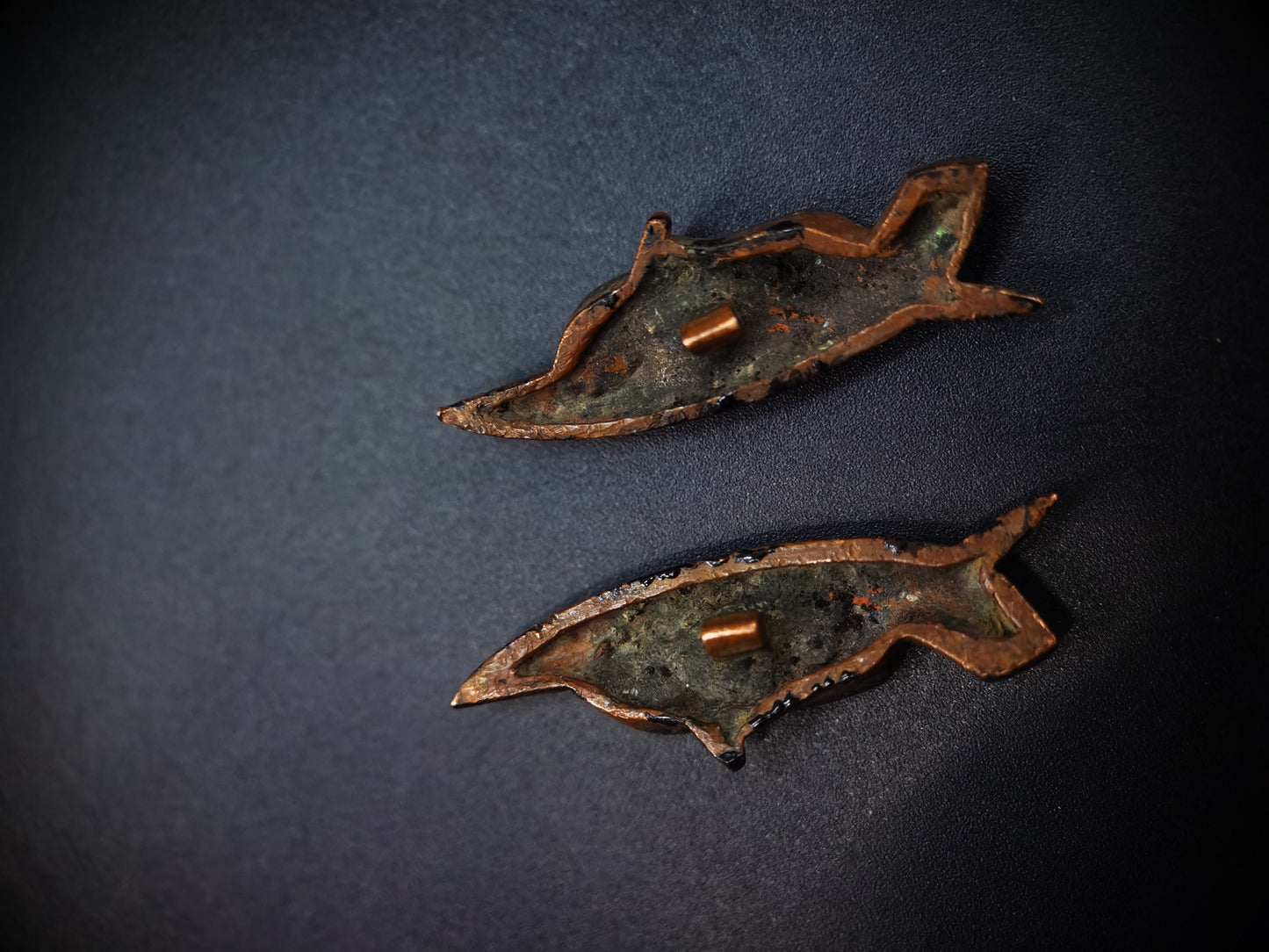 Japanese Boat with canopy Menuki for Wakziashi and Tanto Edo Period Antique C066