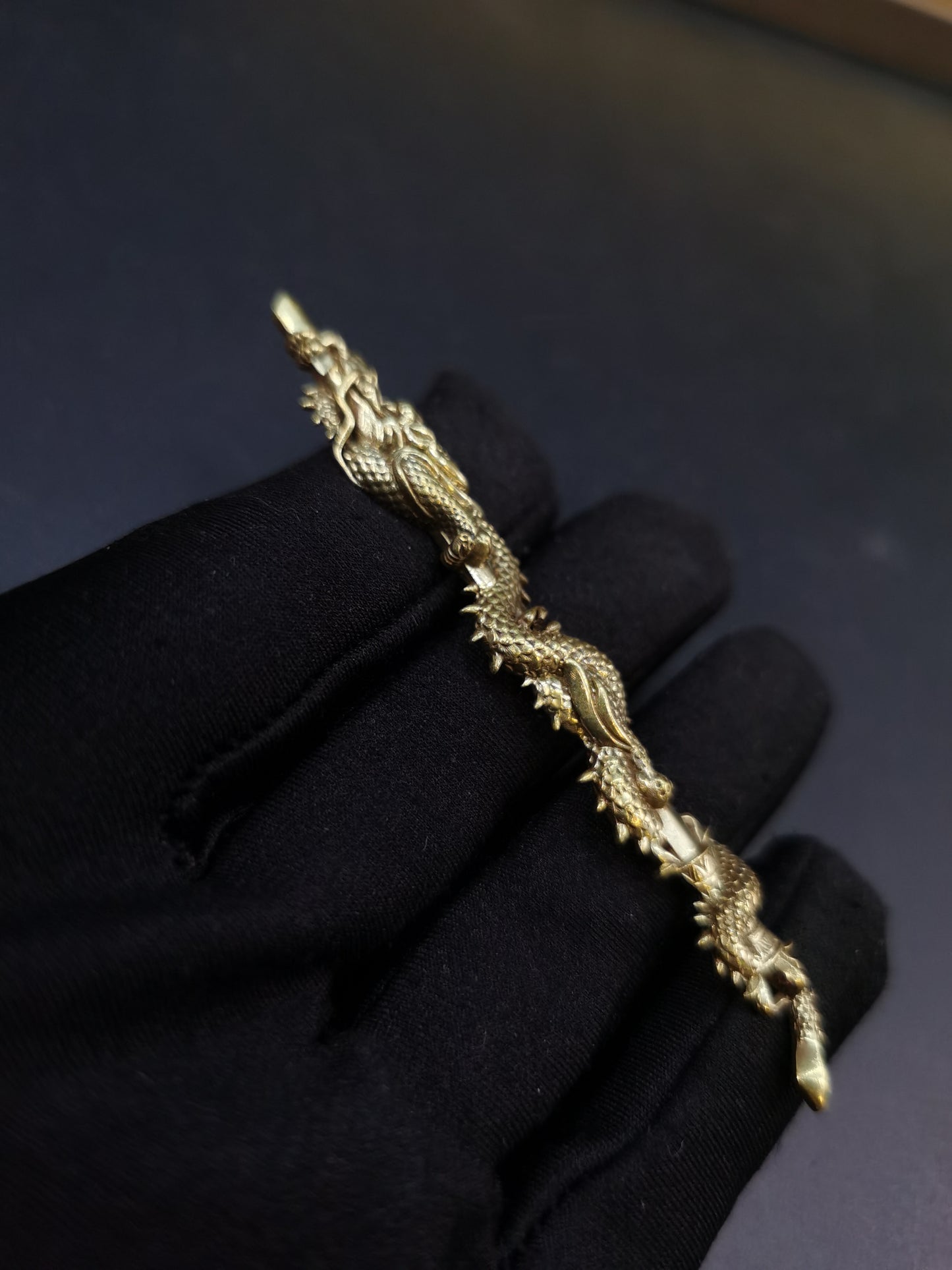 Japanese Type BIG Kurikara Dragon Menuki for Katana Tachi Hand-Tachi, Y170