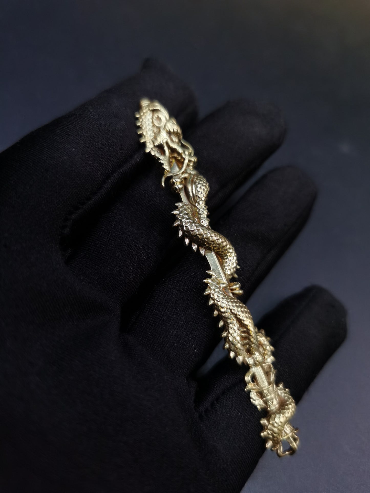 Japanese Type BIG Kurikara Dragon Menuki for Katana Tachi Hand-Tachi, Y170