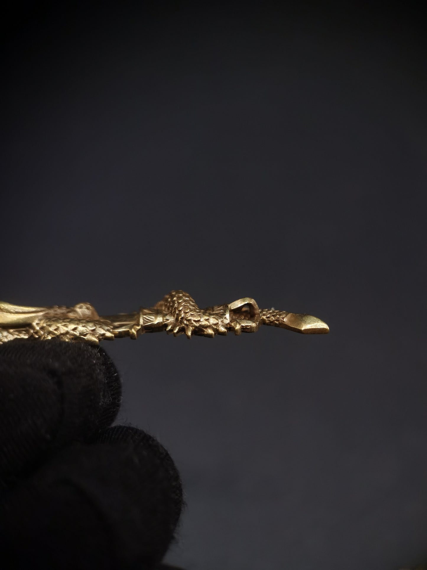 Japanese Type BIG Kurikara Dragon Menuki for Katana Tachi Hand-Tachi, Y170