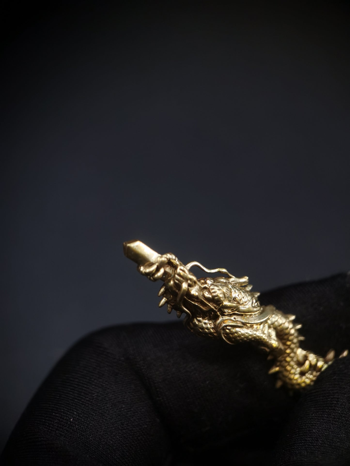 Japanese Type BIG Kurikara Dragon Menuki for Katana Tachi Hand-Tachi, Y170
