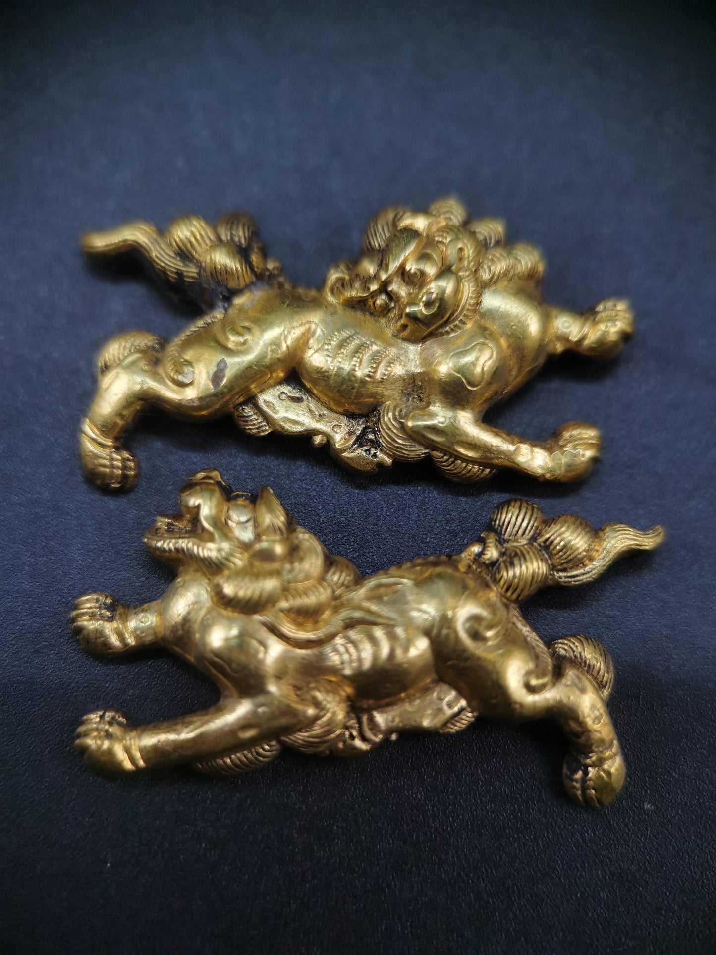 Japanese Lion Dog Pattern Menuki for Katana Wakziashi and Tanto C067