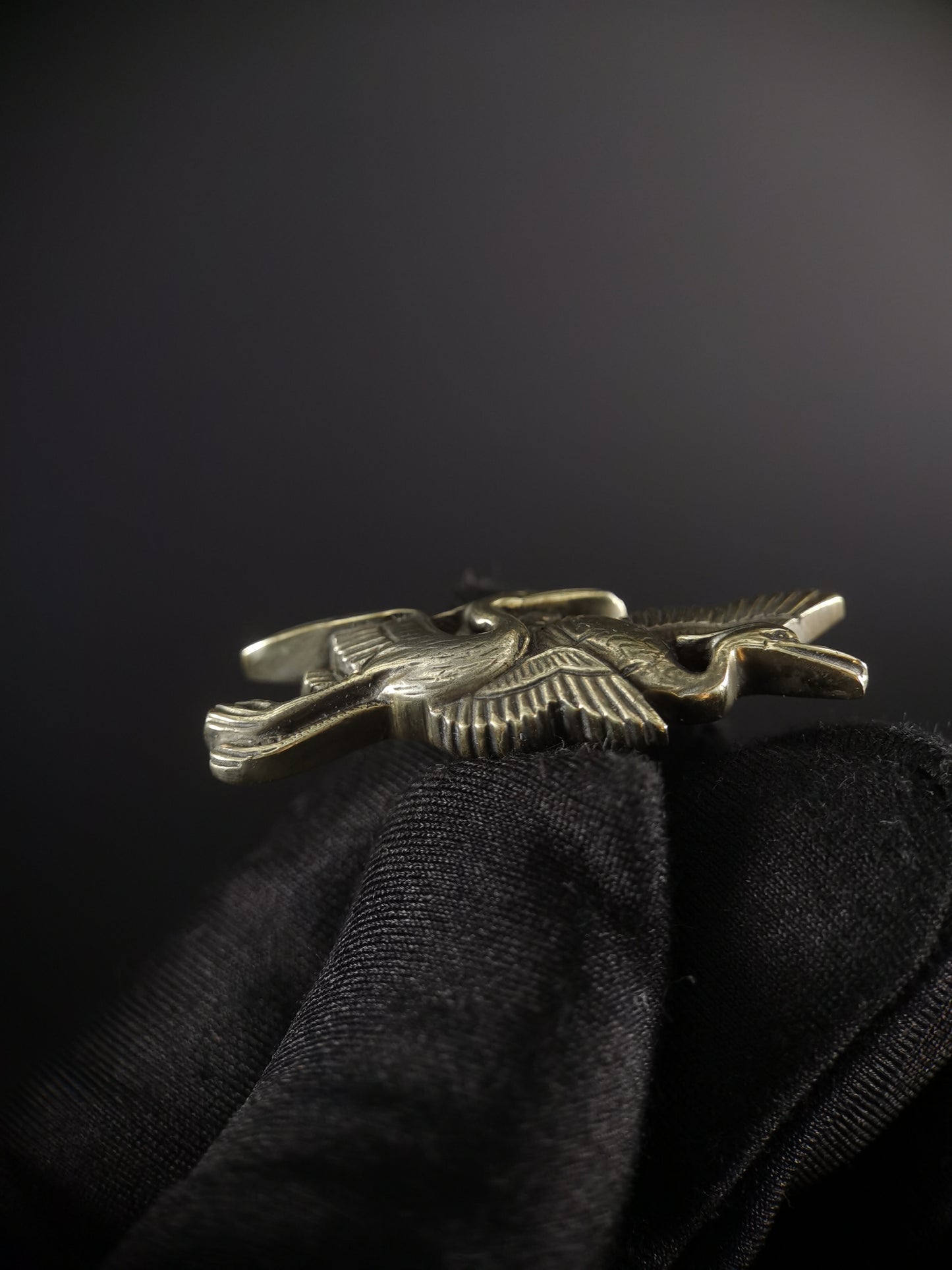 Japanese Type Double linked egret Menuki for Katana and wakziashi, Y174