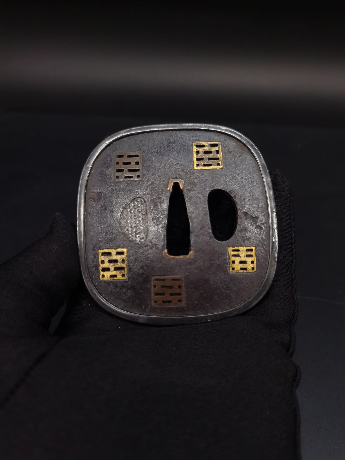 Japanese Eight Diagrams Tsuba for Katana and Wakziashi Edo Period Antique A224