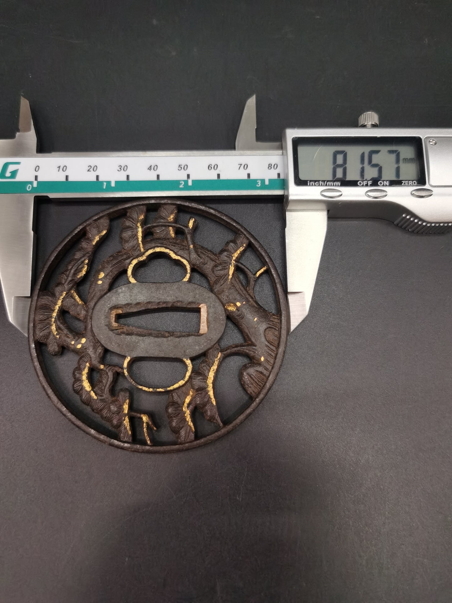Japanese Pine tree Sukashibori Tsuba for Katana and Wakziashi Edo Period Antique A229