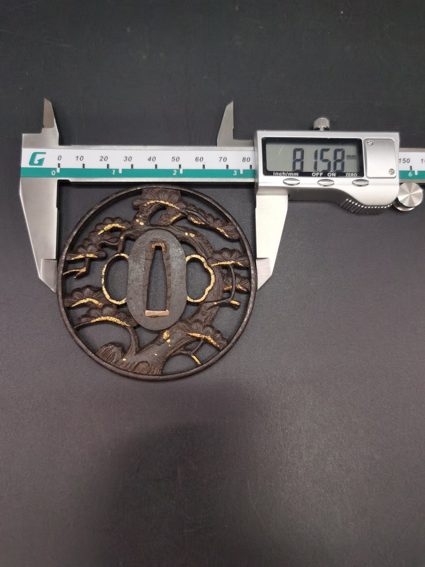 Japanese Pine tree Sukashibori Tsuba for Katana and Wakziashi Edo Period Antique A229