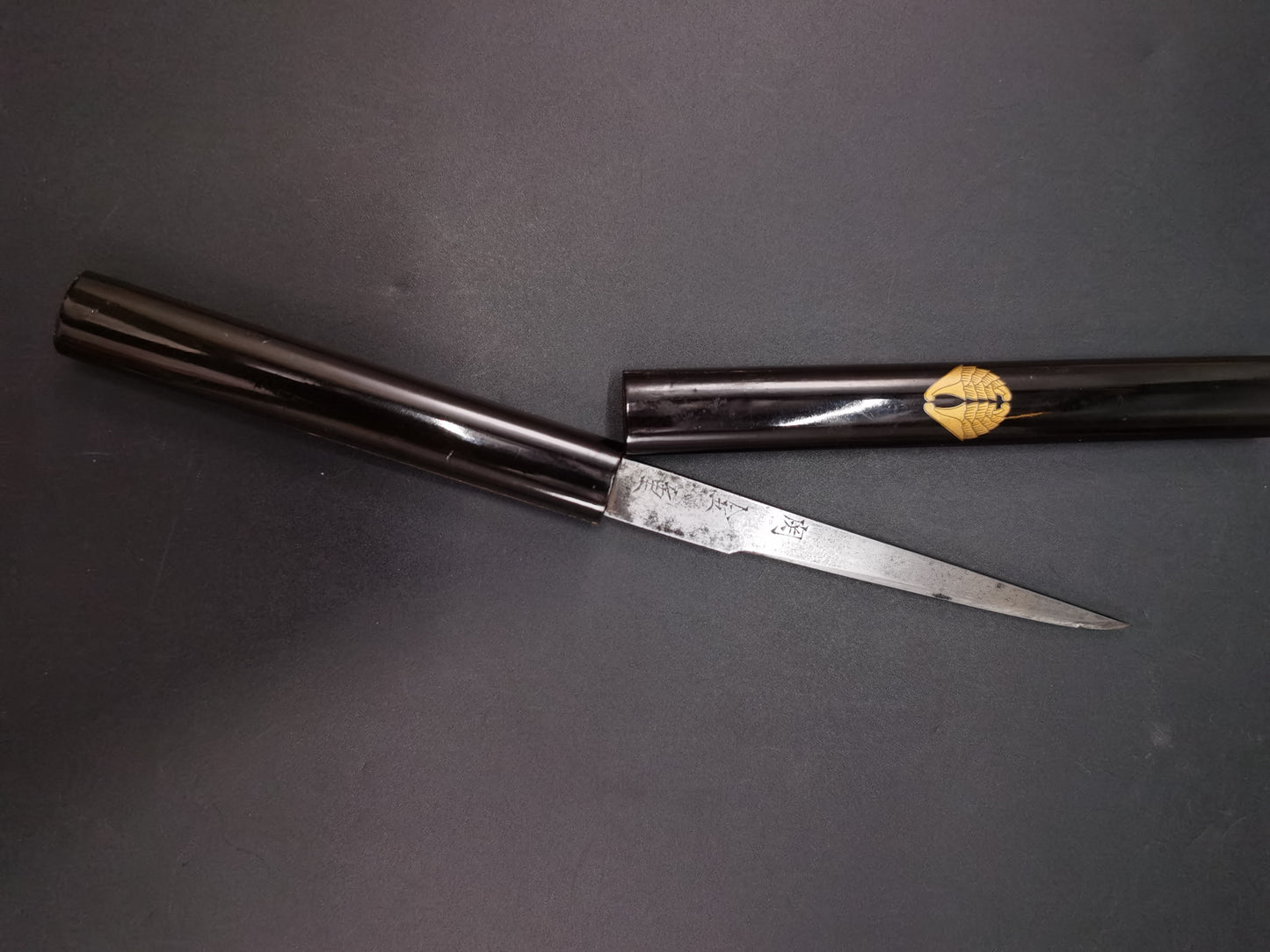 Japanese Signed Seki Kinju Kagatana Two-piece Matching Set for Wakziashi Edo Period Antique K035