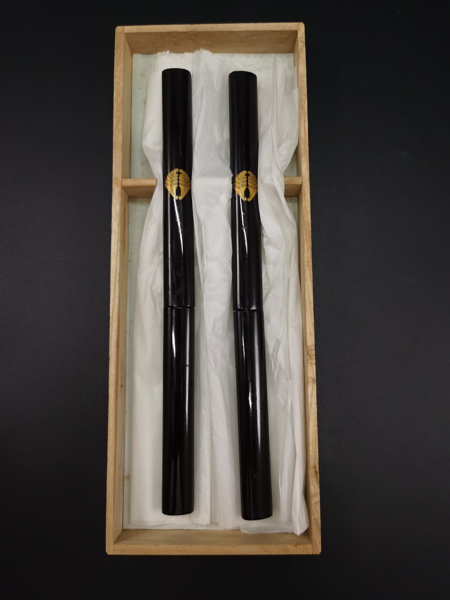 Japanese Signed Seki Kinju Kagatana Two-piece Matching Set for Wakziashi Edo Period Antique K035
