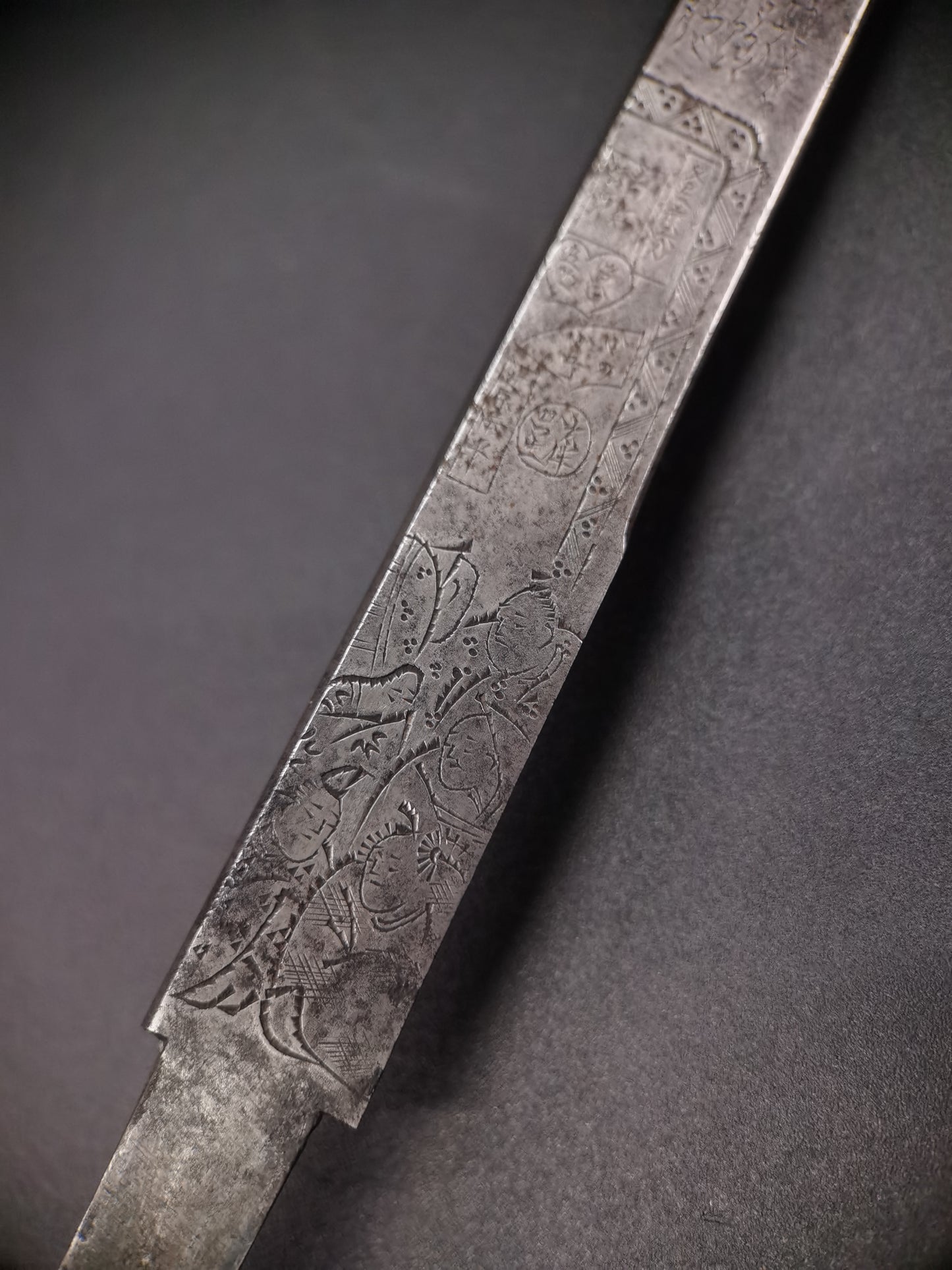 Japanese The Six Poetic Immortals Design Kagatana for Wakziashi Edo Period Antique K038