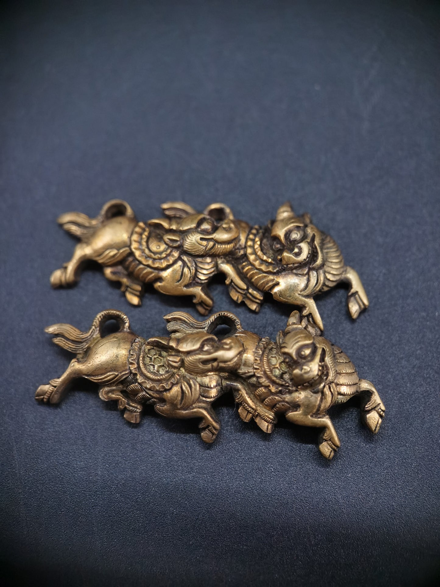 Japanese Type Double Qilin Menuki for Katana and Wakziashi Edo Period Antique C083