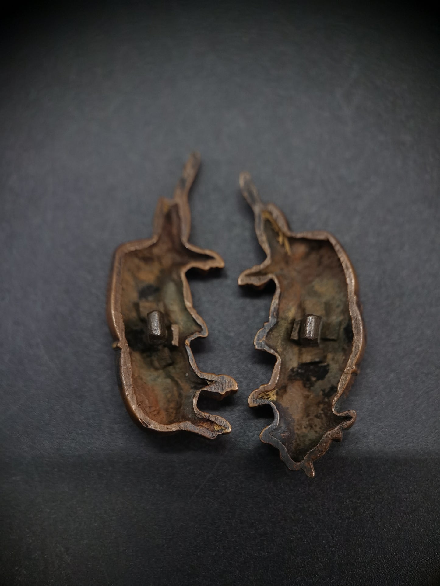 Japanese Type Farm cattle Menuki for Katana and Wakziashi Edo Period Antique C086