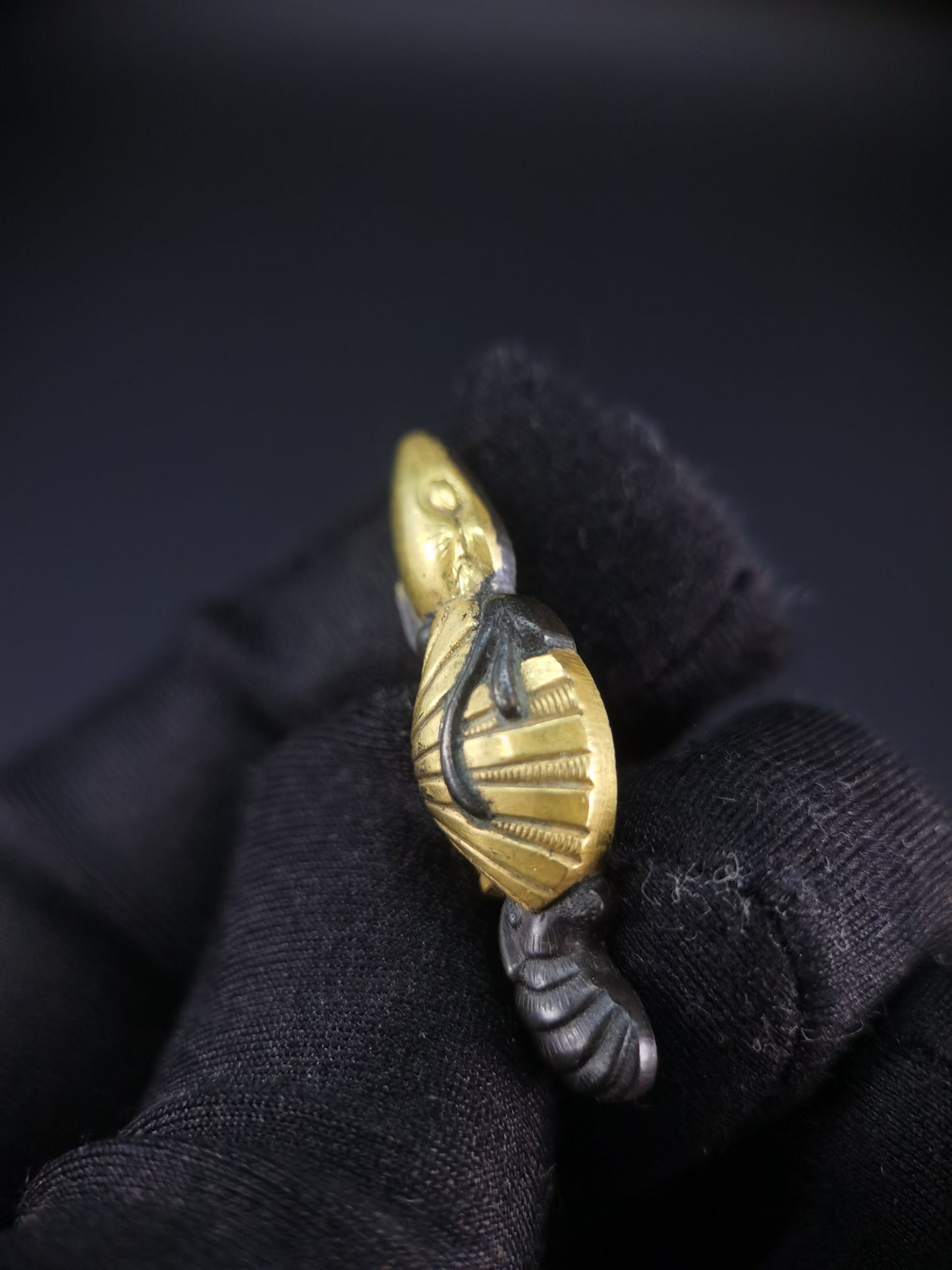 Japanese Type Shell Menuki for Katana and Wakziashi Edo Period Antique C088