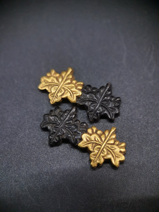 Japanese Duplex Kiri Mon Pattern Menuki for Wakziashi and Tanto Edo Period Antique C096