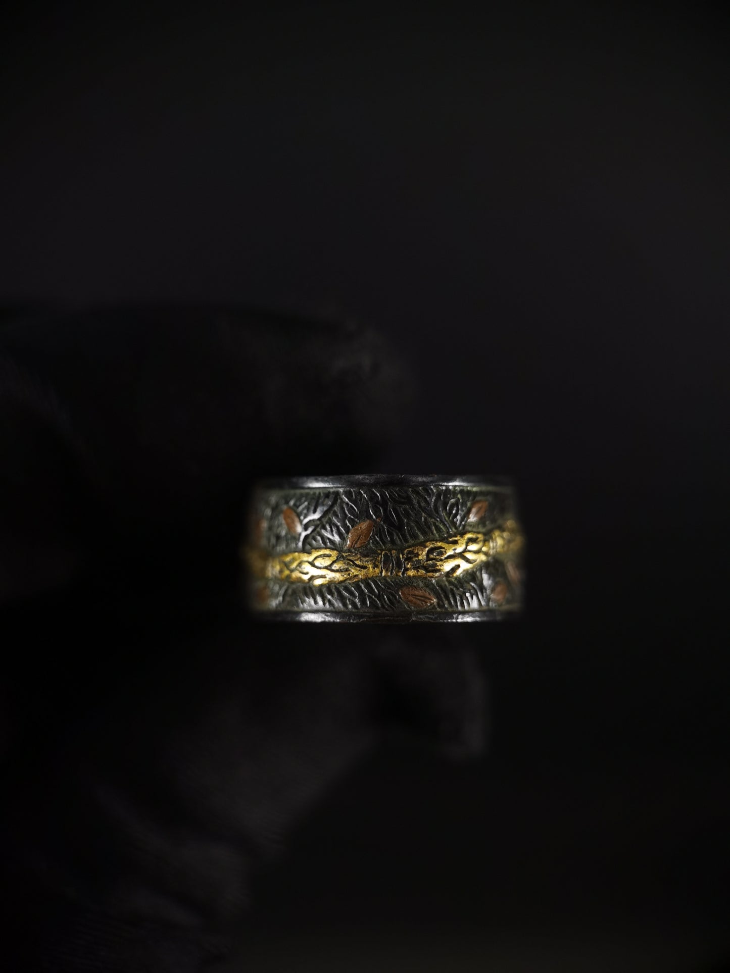 Japanese Shrine Ritual Rope Pattern Single Fuchi for Katana Wakziashi Edo Period Antique F154