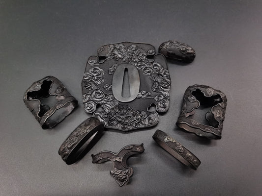 Japanese Type Cloud Dragon pattern 7 pieces set for Hand-Tachi, Y153