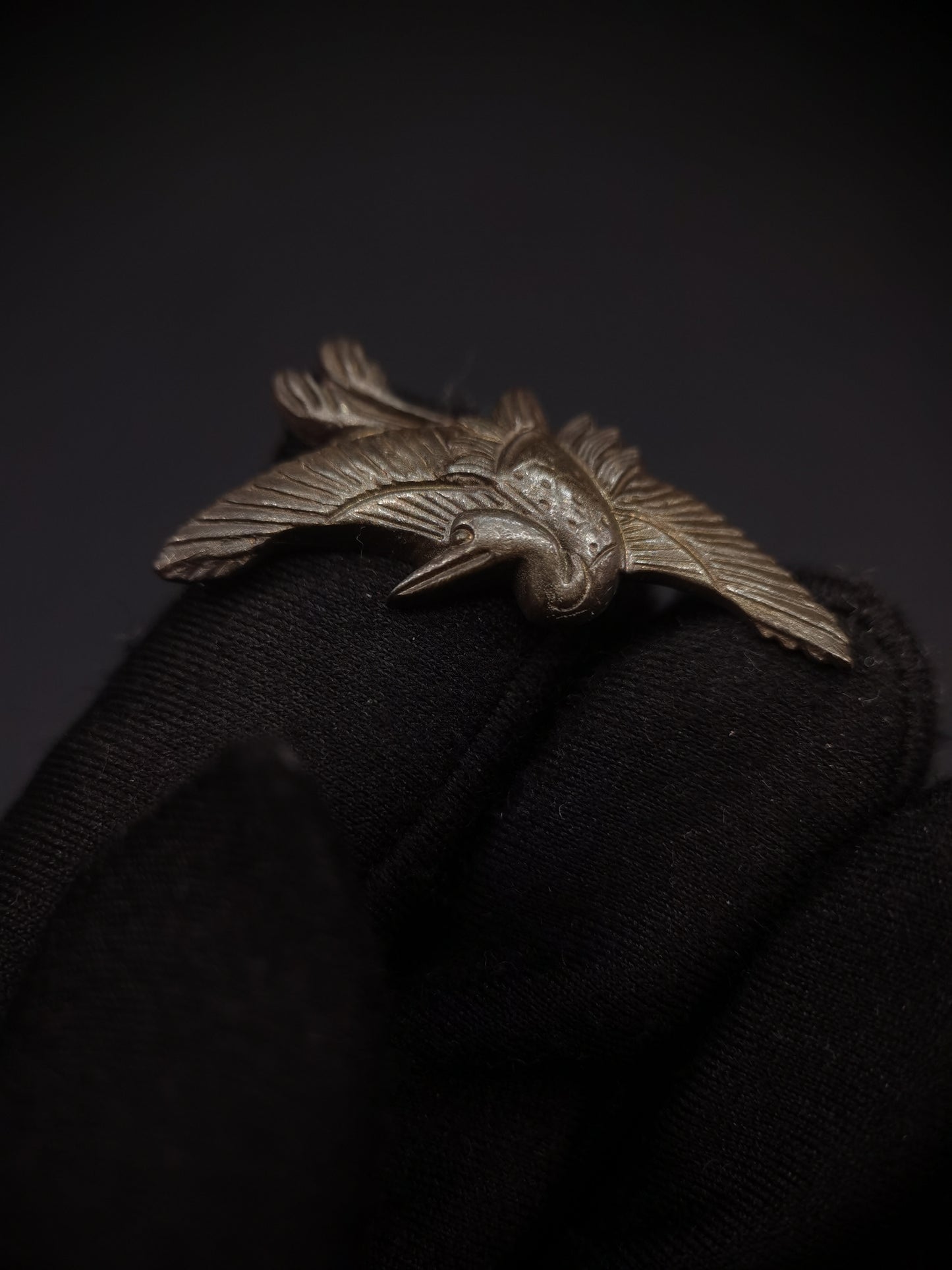 Japanese Type Crane pattern Menuki for wakziashi, Y158