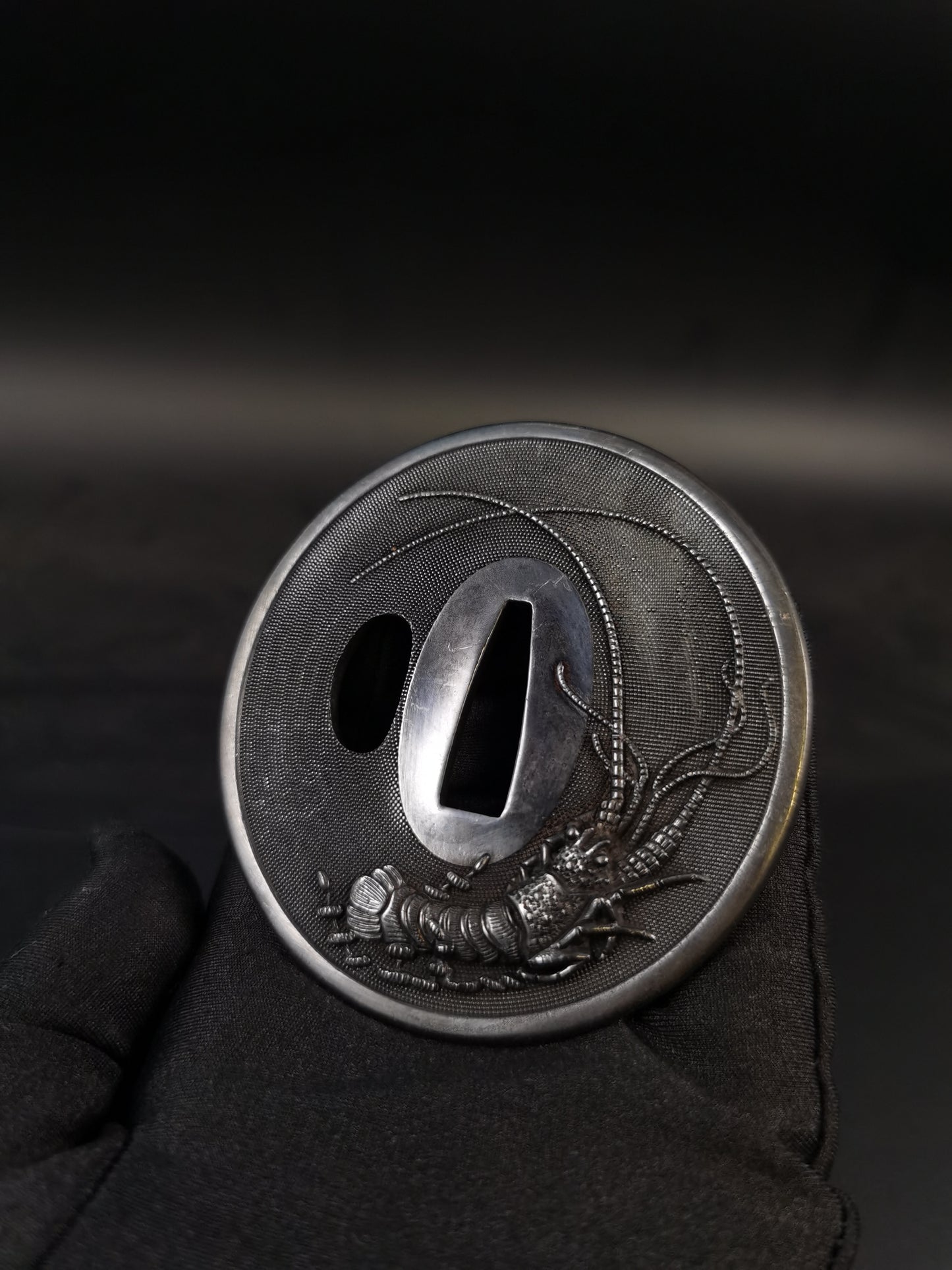 Japanese Type Lobster Pattern Tsuba for Katana and Wakziashi, Y161