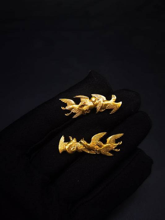 Japanese Type Three Little Birds Pattern Menuki for Katana and wakziashi, Y168