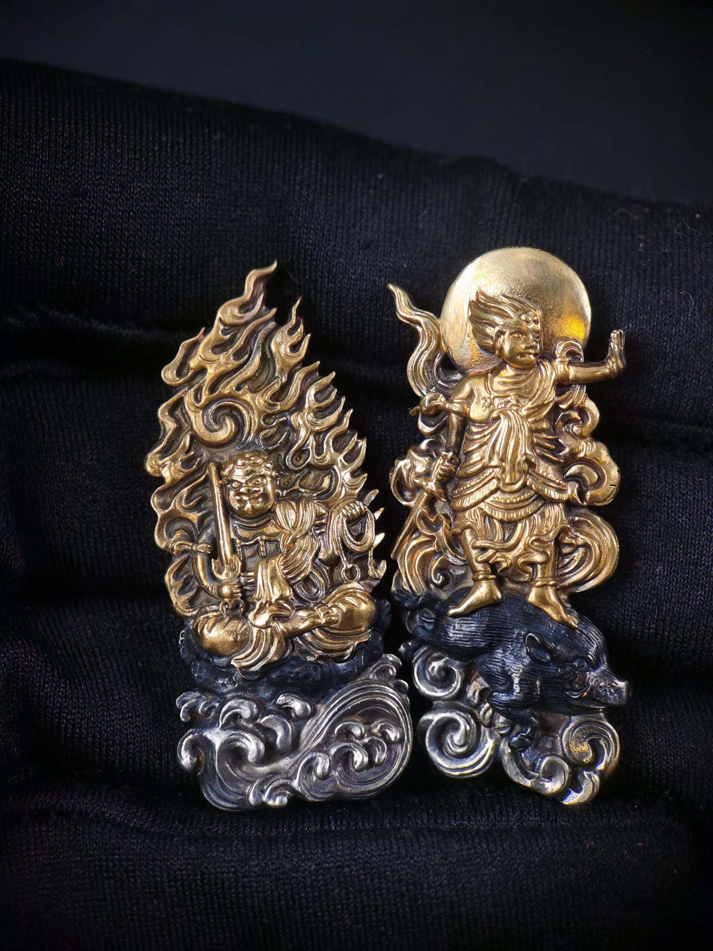 Japanese Acalanatha and Molichisian Menuki for Katana and wakziashi, Y175