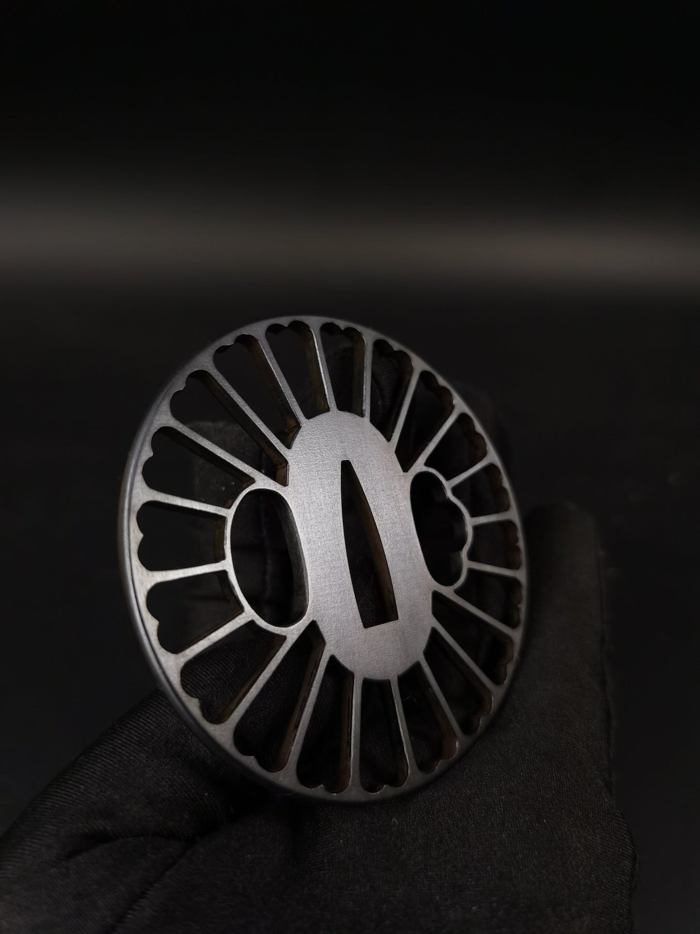 Japanese Type Kiku-mon Sukashi Tsuba for Katana and Wakziashi, X011