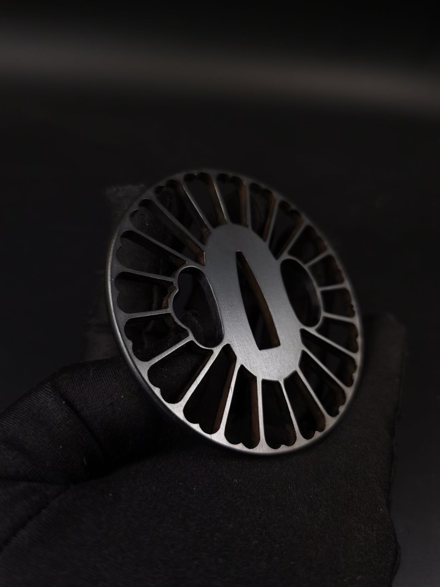 Japanese Type Kiku-mon Sukashi Tsuba for Katana and Wakziashi, X011