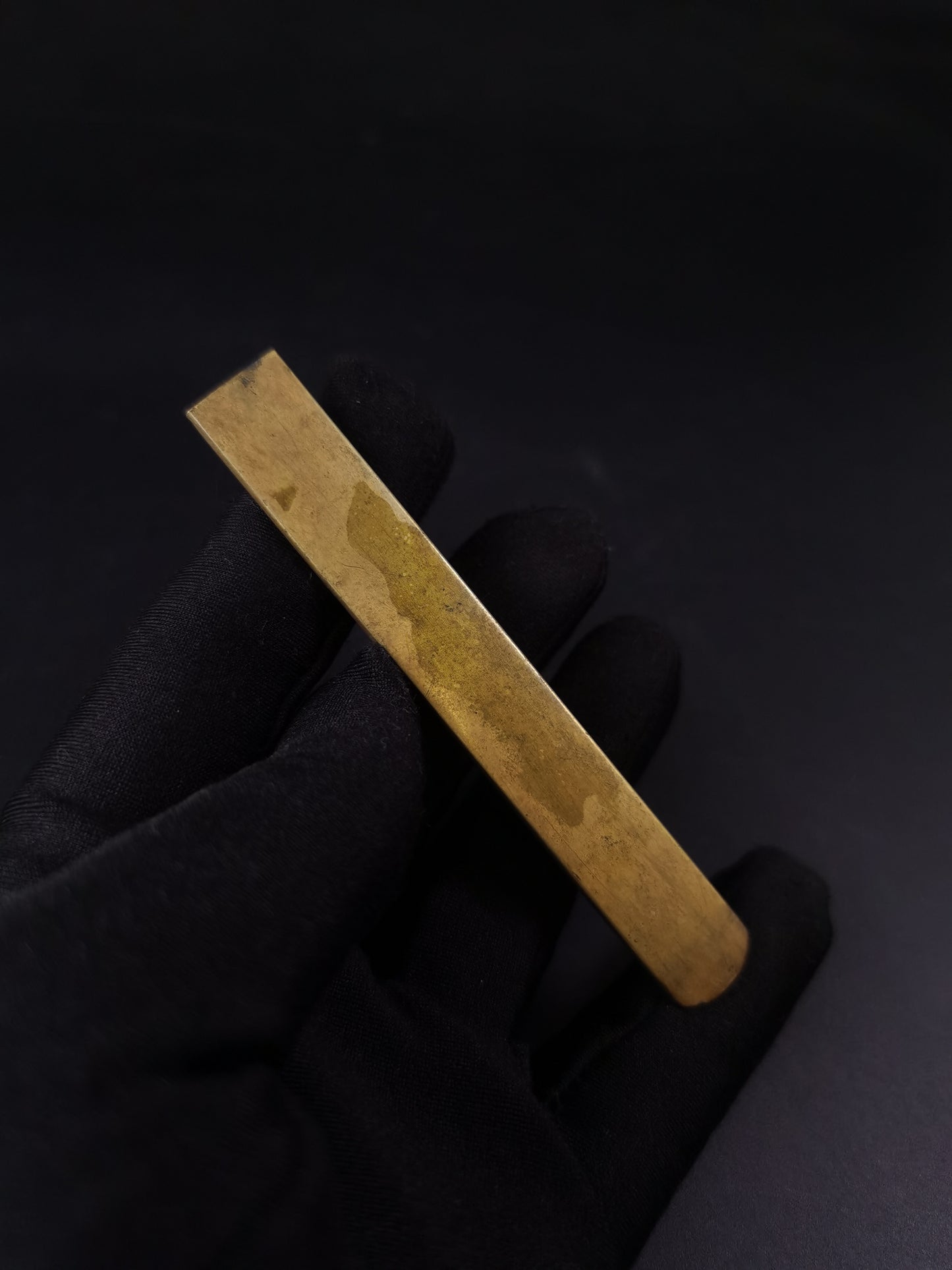 Japanese Brass Ground Matsushiro Design, Kozuka & Kogai Two-piece Set for wakziashi and tanto Edo period antique D129