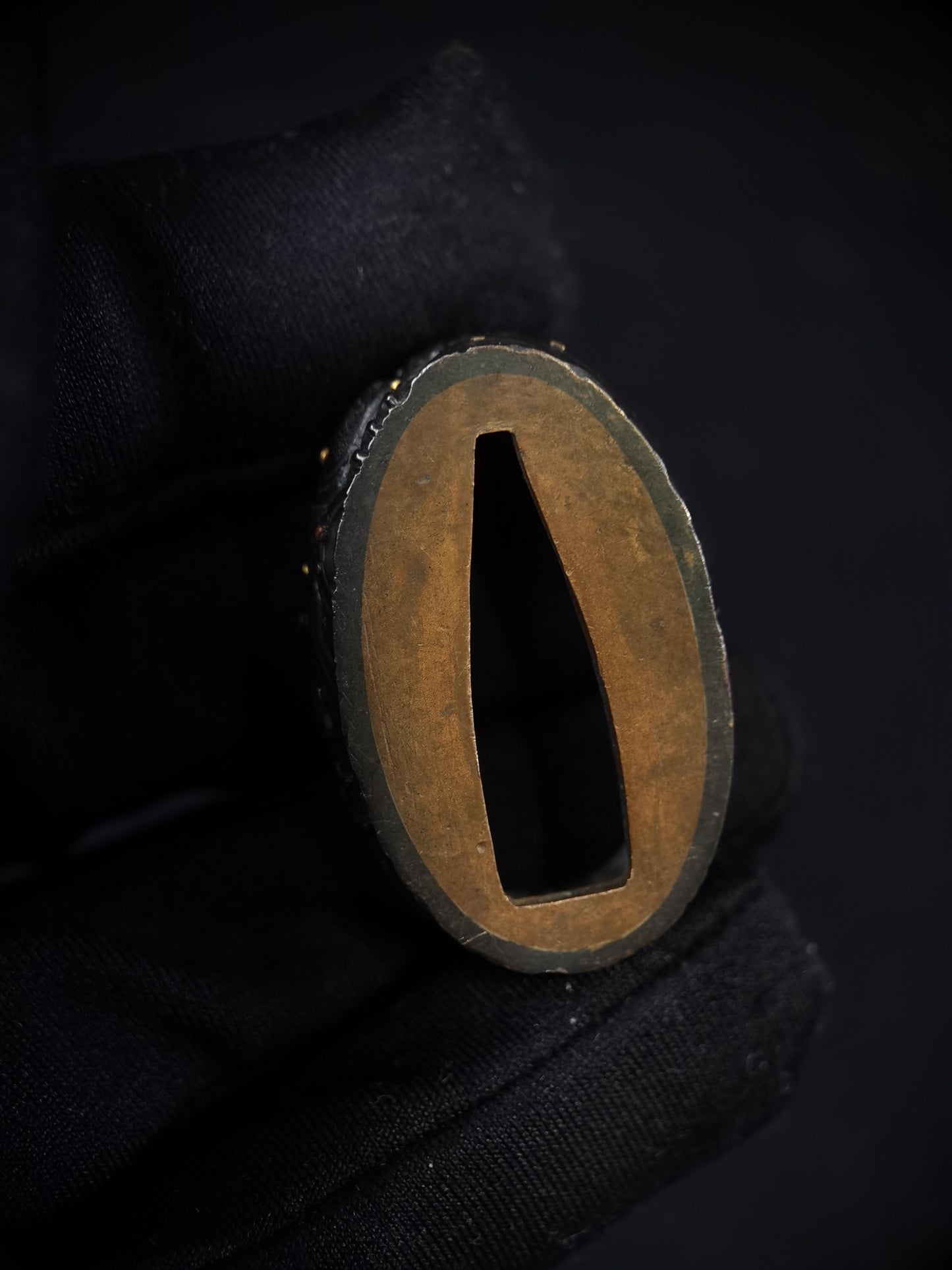 Japanese Wave carp Fuchi & Kashira for Katana and Wakziashi Edo Period Antique B103