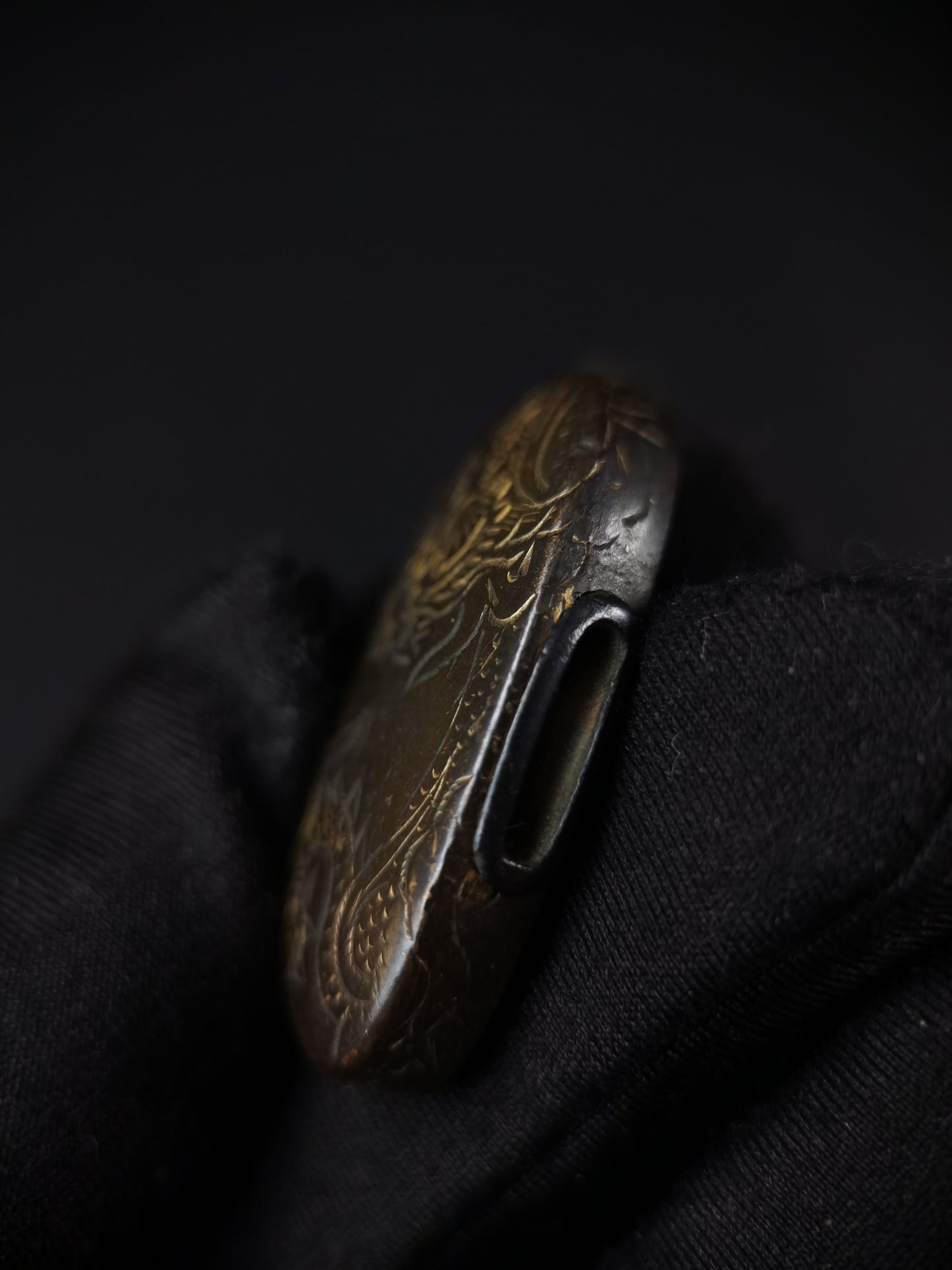 Japanese Dragon Fuchi & Kashira for Katana and Wakziashi Edo Period Antique B104