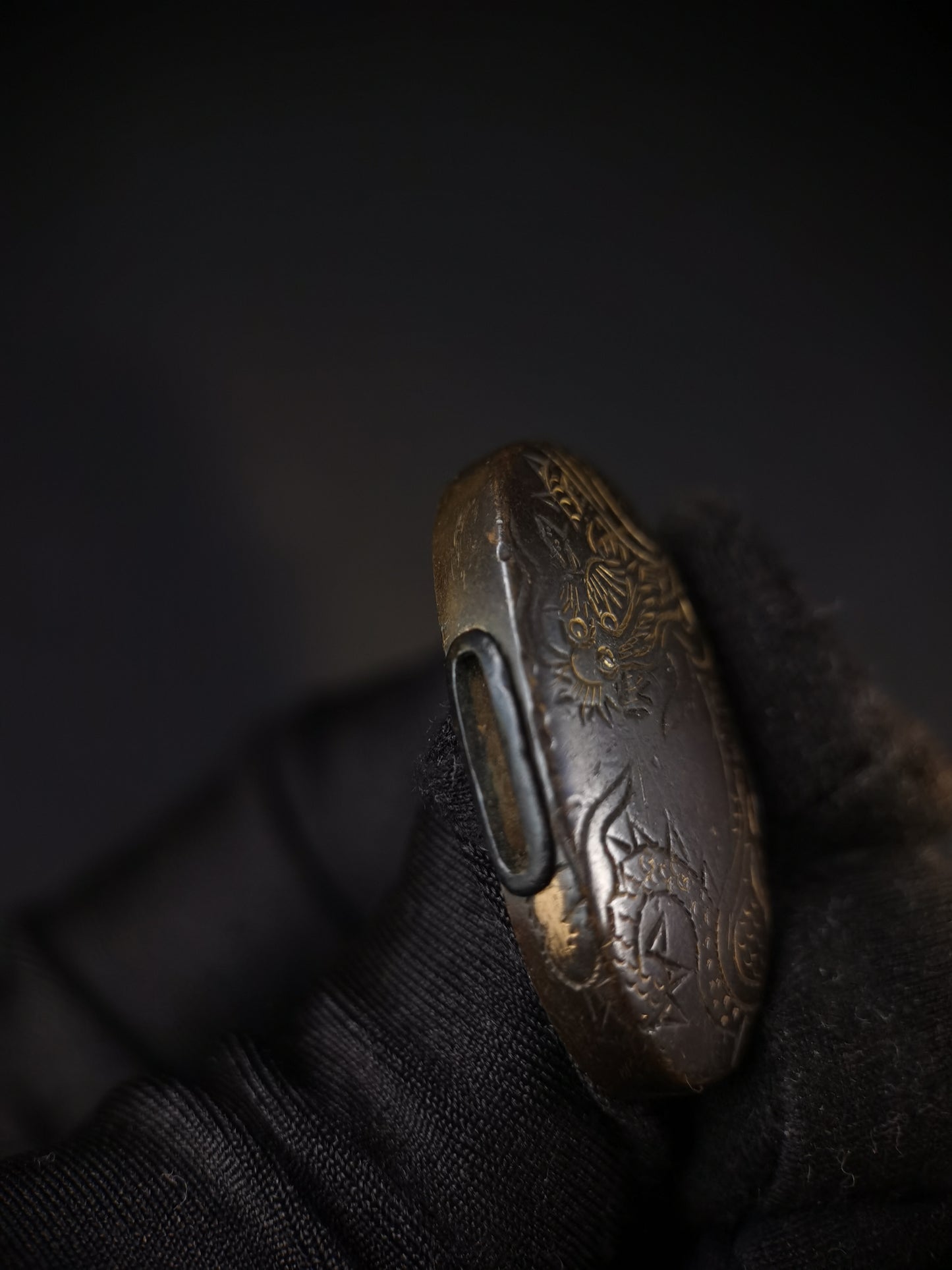 Japanese Dragon Fuchi & Kashira for Katana and Wakziashi Edo Period Antique B104