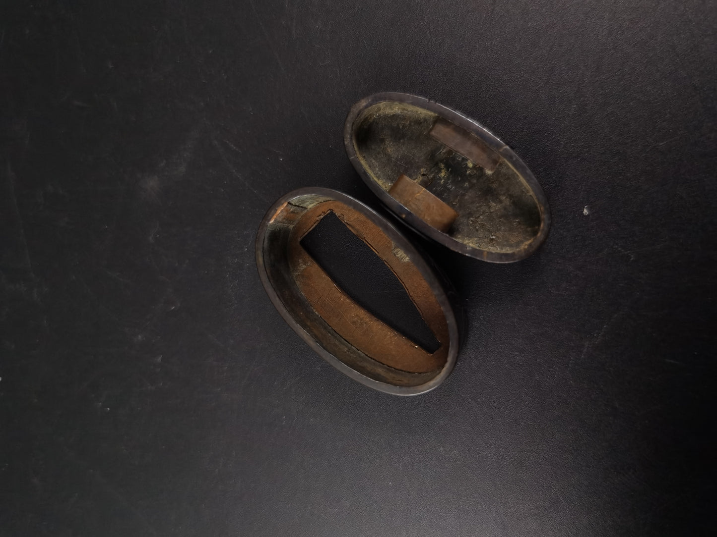 Japanese Lion Dog Fuchi & Kashira for Katana and Wakziashi Edo Period Antique B105