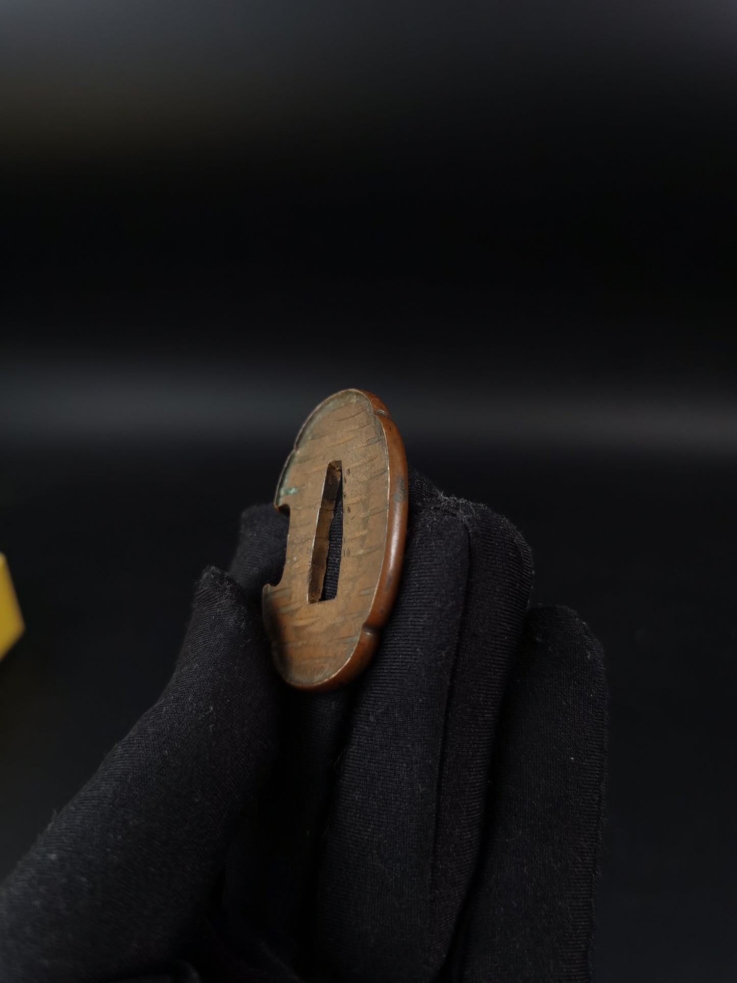 Japanese Shakudo Plain Tsuba for Tanto, Edo Period Antique A234
