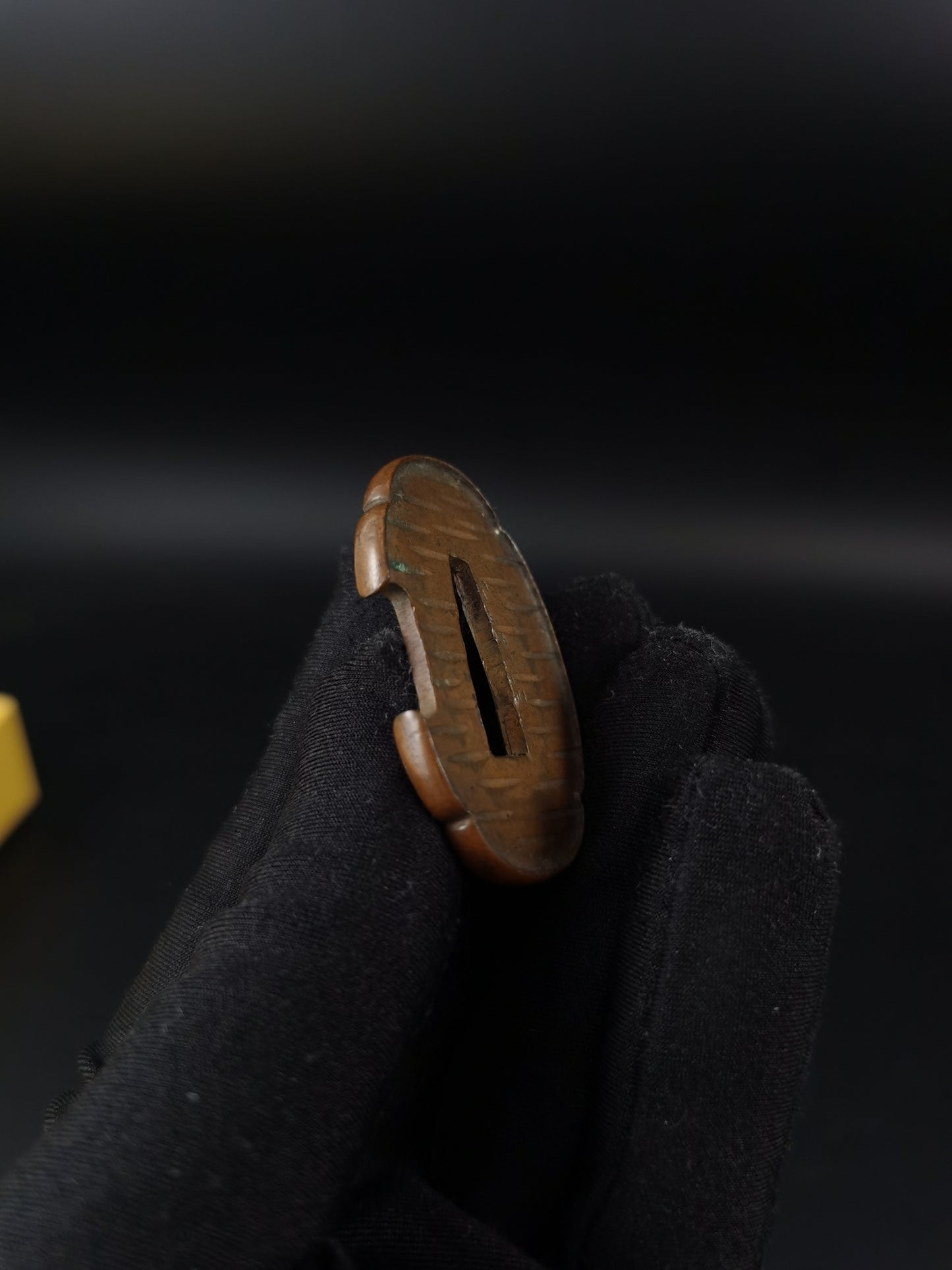 Japanese Shakudo Plain Tsuba for Tanto, Edo Period Antique A234