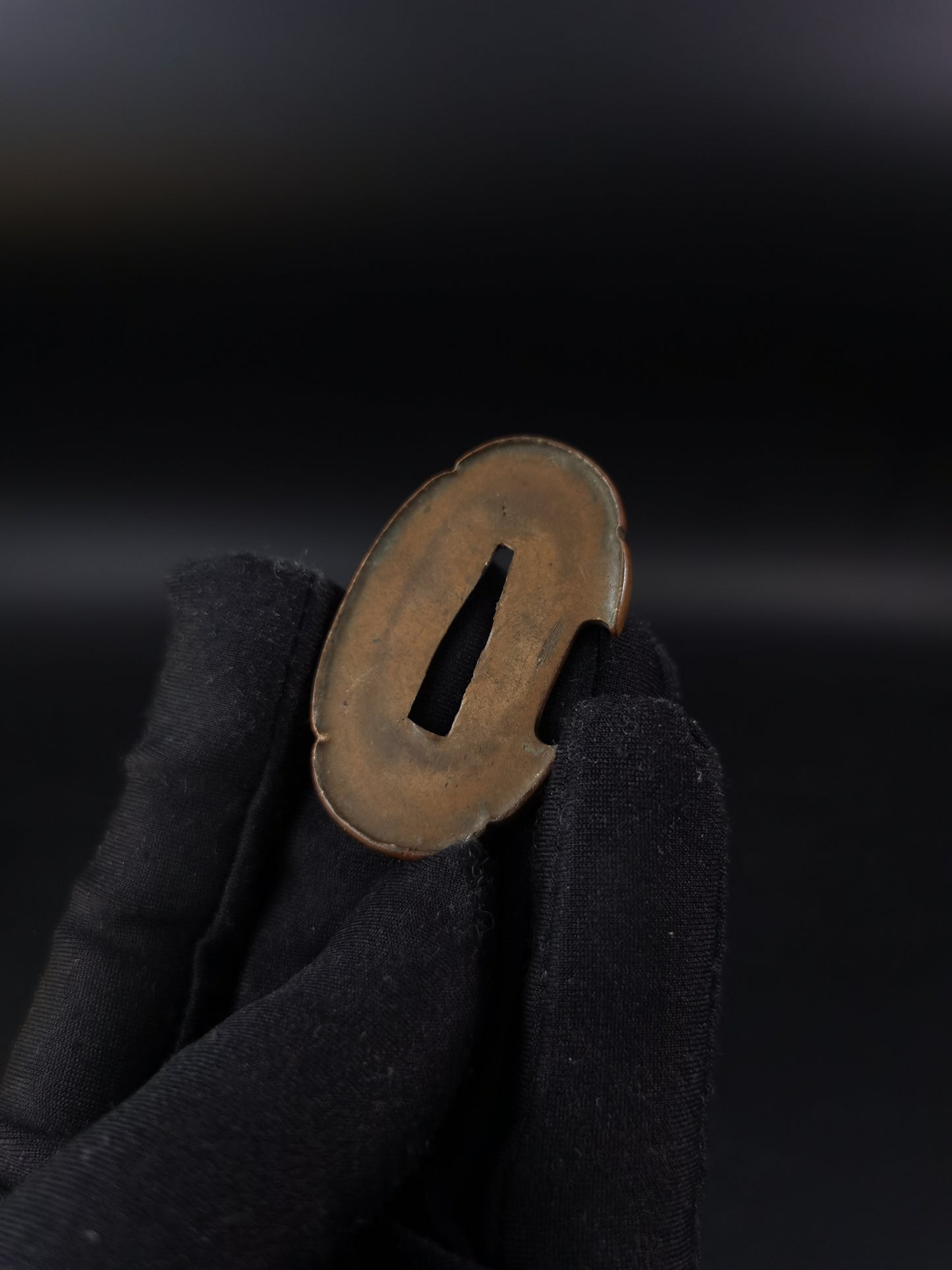 Japanese Shakudo Plain Tsuba for Tanto, Edo Period Antique A234