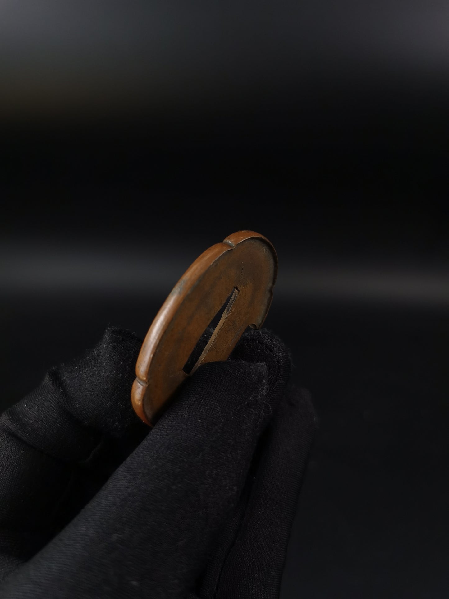 Japanese Shakudo Plain Tsuba for Tanto, Edo Period Antique A234