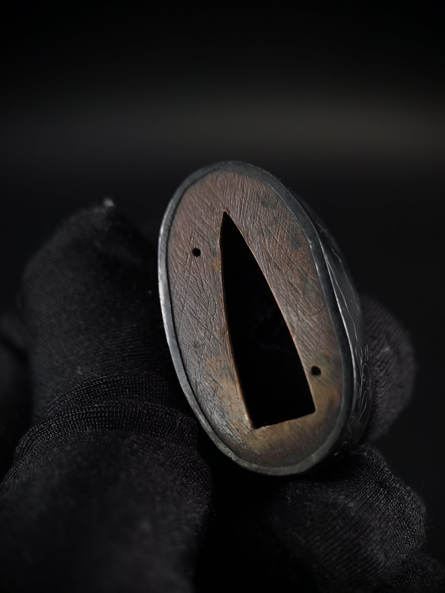 Japanese Type Curling Grass Fuchi & Kashira for Katana and Wakziashi Edo Period B114