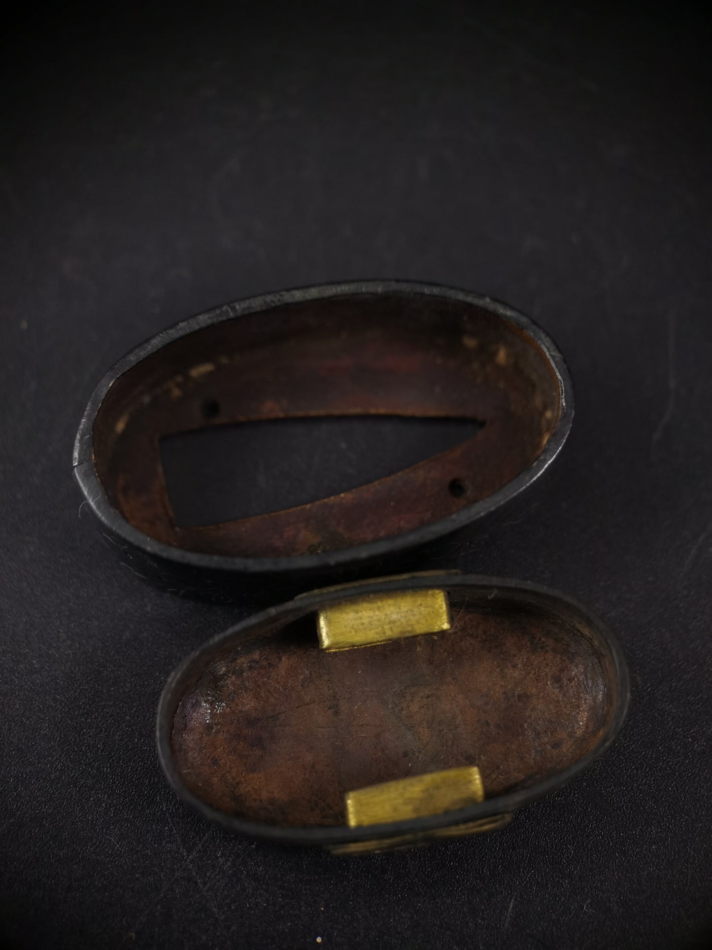 Japanese Type Curling Grass Fuchi & Kashira for Katana and Wakziashi Edo Period B114