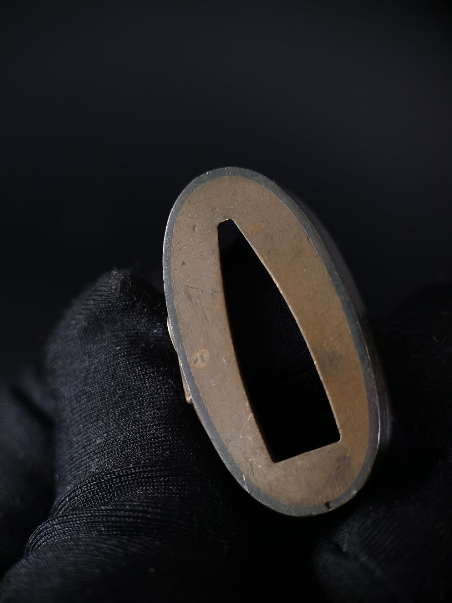 Japanese Noh drama equipme Pattern Fuchi & Kashira for Wakziashi Edo Period Antique B119