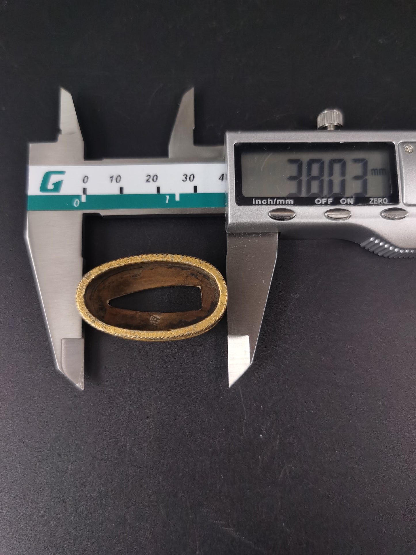 Japanese Water Wheel Pattern Pattern Single Fuchi for Katana Wakziashi Edo Period Antique F168