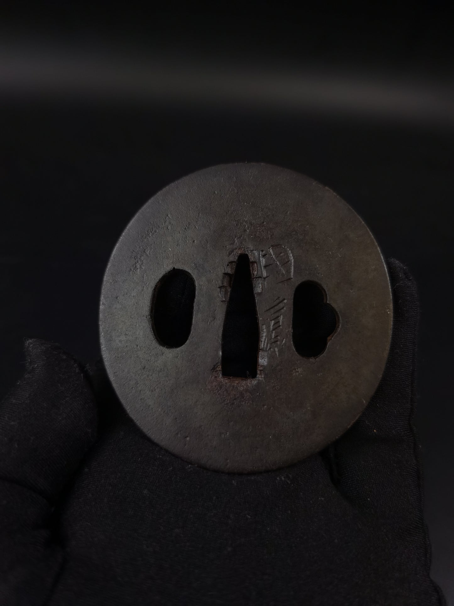 Japanese Antique Plain Tsuba for Wakziashi Edo Period A259