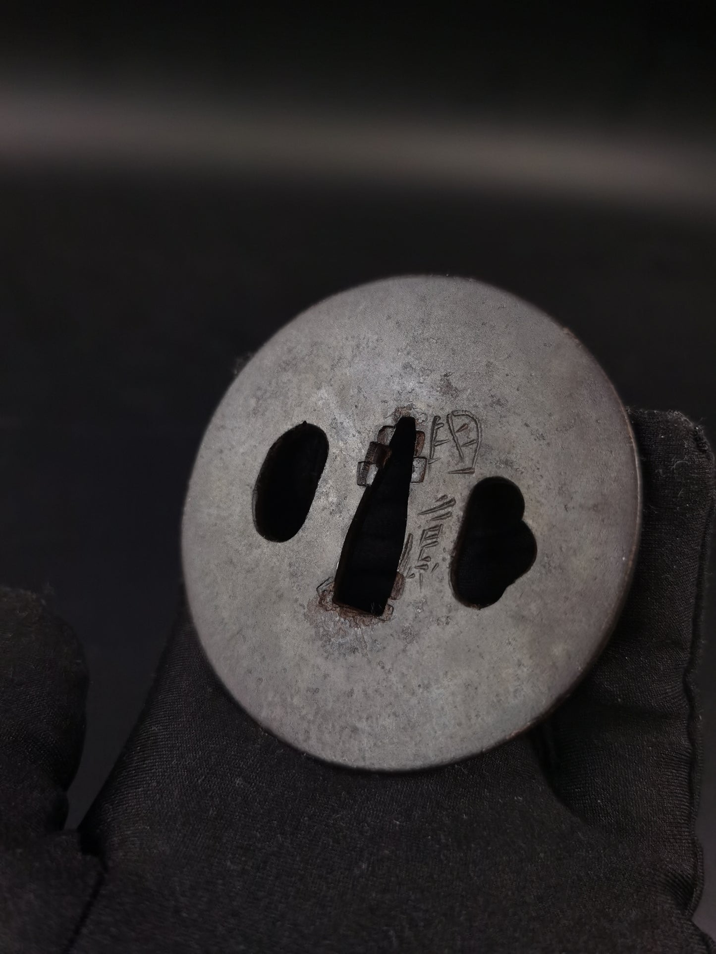 Japanese Antique Plain Tsuba for Wakziashi Edo Period A259
