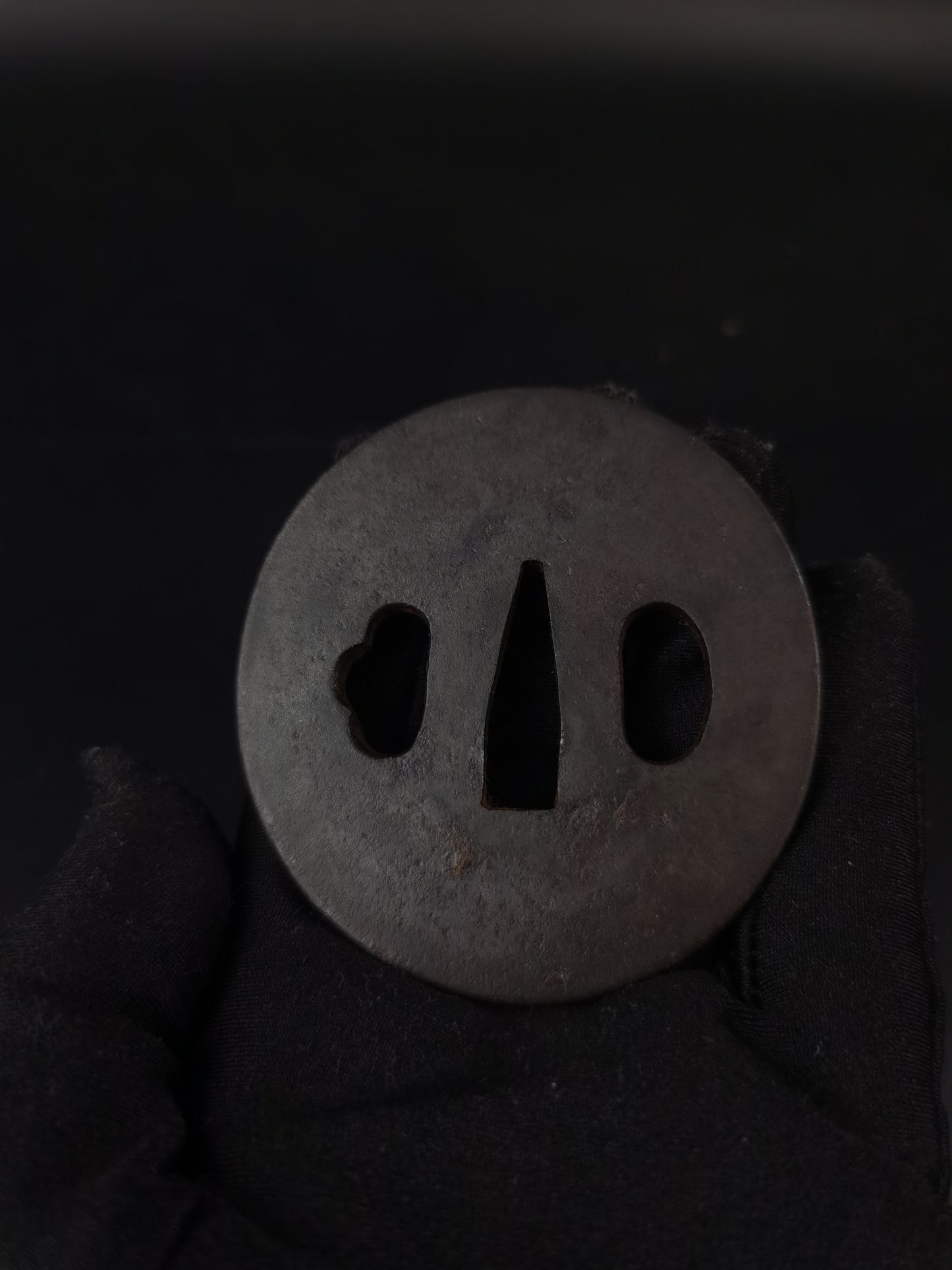 Japanese Antique Plain Tsuba for Wakziashi Edo Period A259