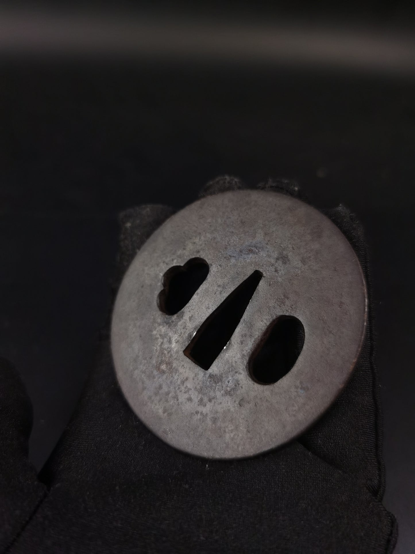 Japanese Antique Plain Tsuba for Wakziashi Edo Period A259