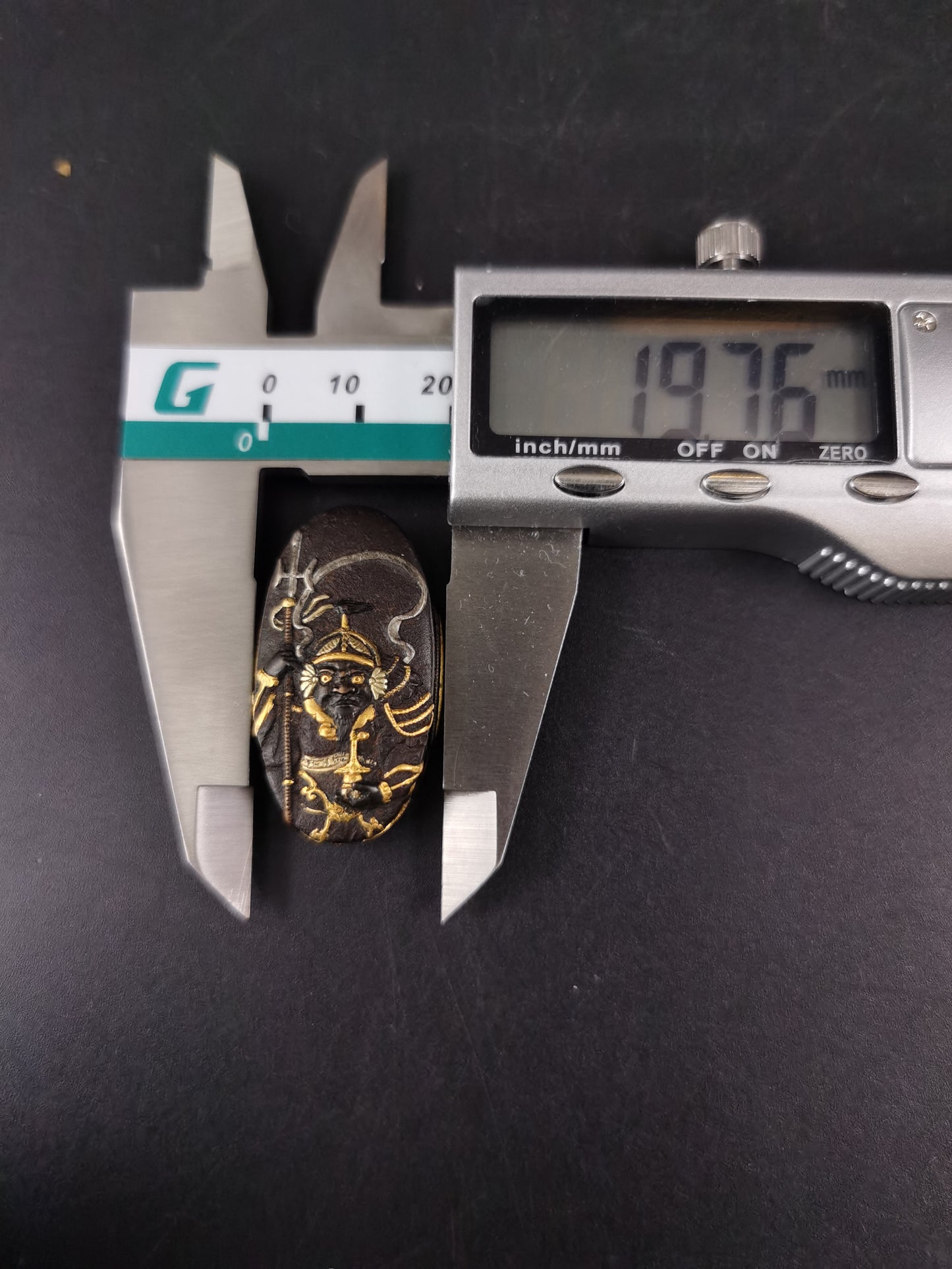 Japanese Bishamonten Pattern Fuchi Kashira for Katana and Wakziashi Edo Period Antique B121