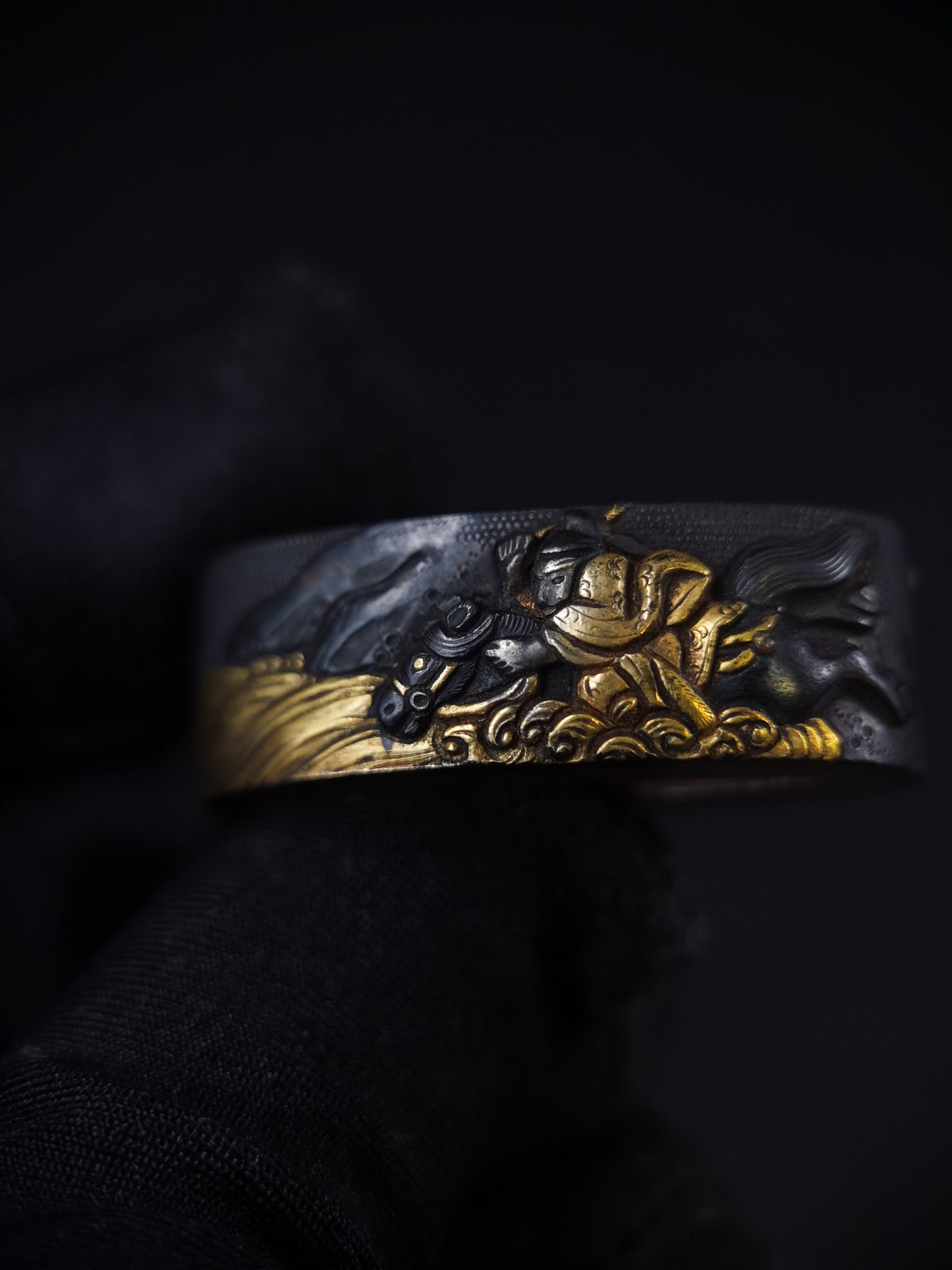 Japanese The Battle of Red Cliffs Fuchi & Kashira for Katana and Wakziashi Edo Period B125