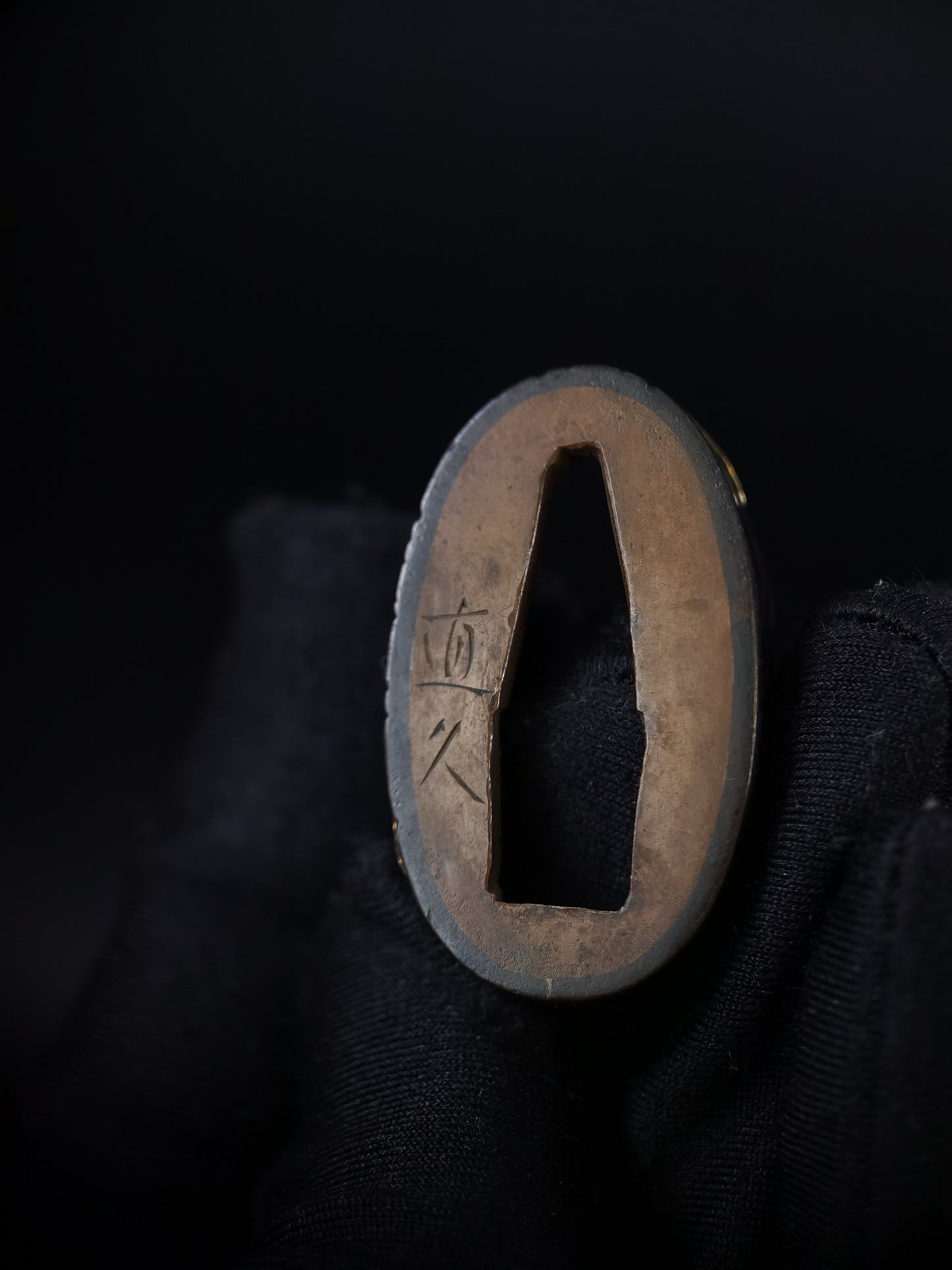 Japanese Sage Pattern Fuchi & Kashira for Katana and Wakziashi Edo Period Antique B130