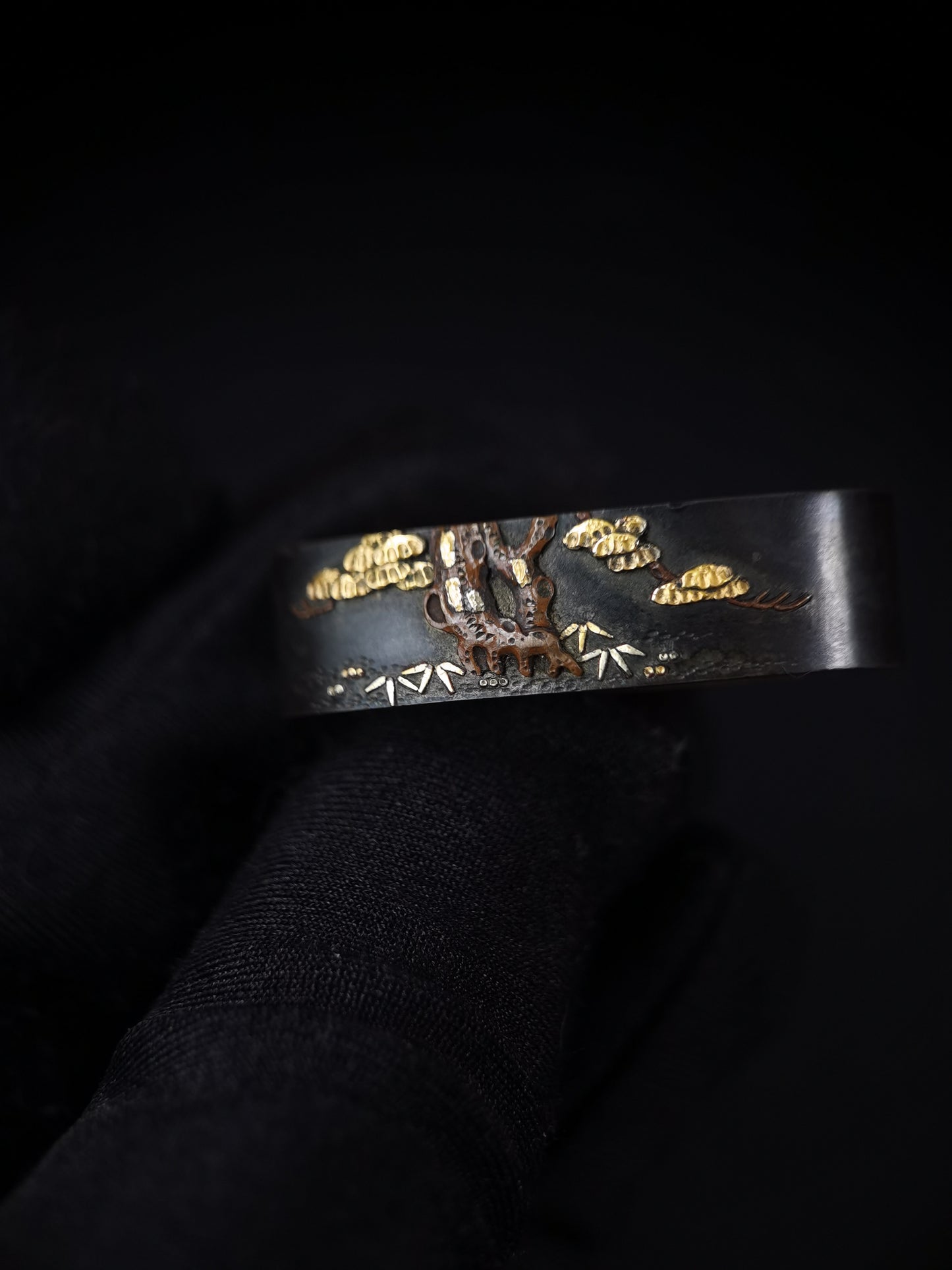 Japanese The Story of Filial Piety Fuchi & Kashira for Katana and Wakziashi Edo Period B133