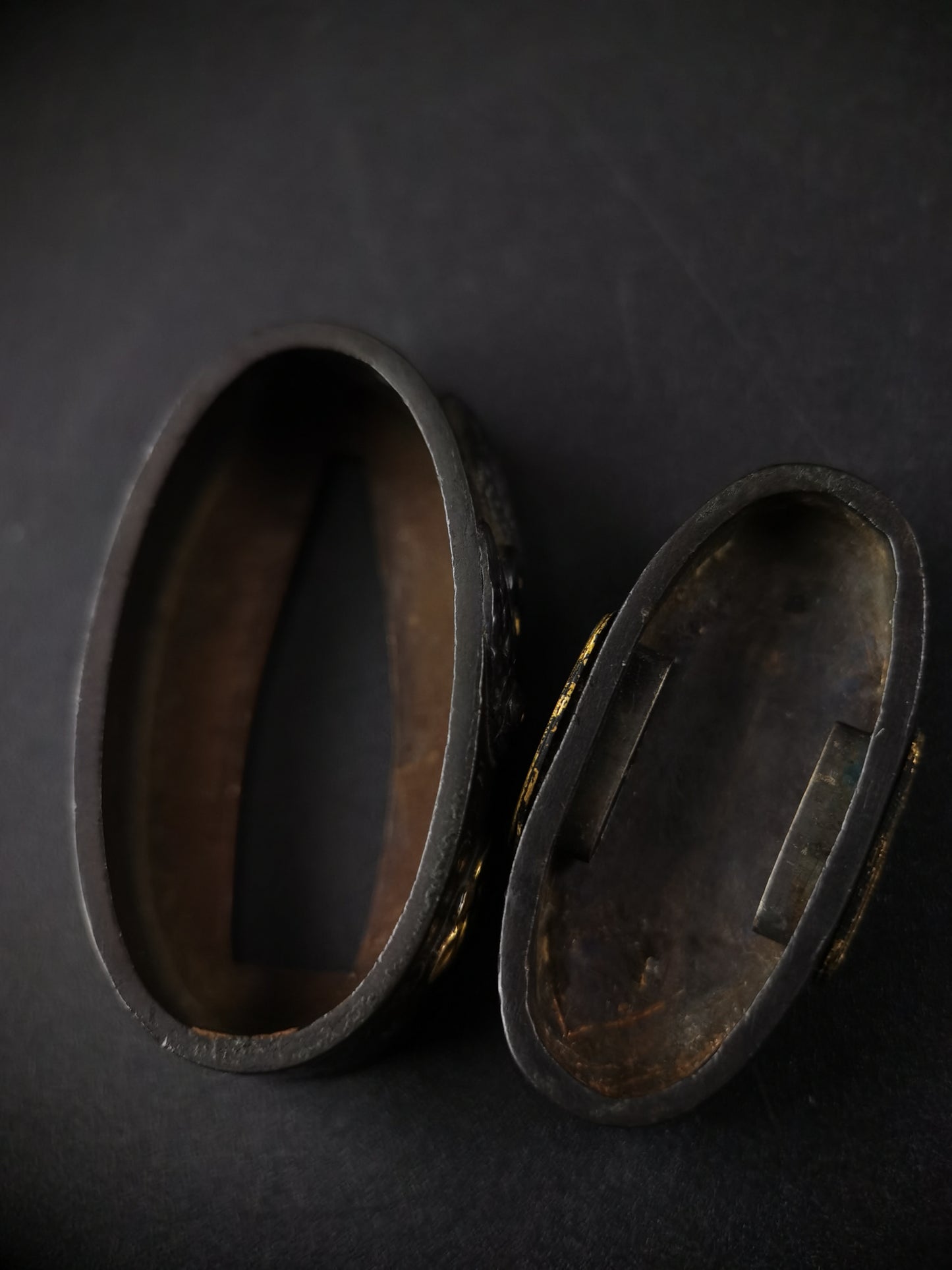 Japanese Waterfowl Fuchi & Kashira for Katana and Wakziashi Edo Period Antique B134