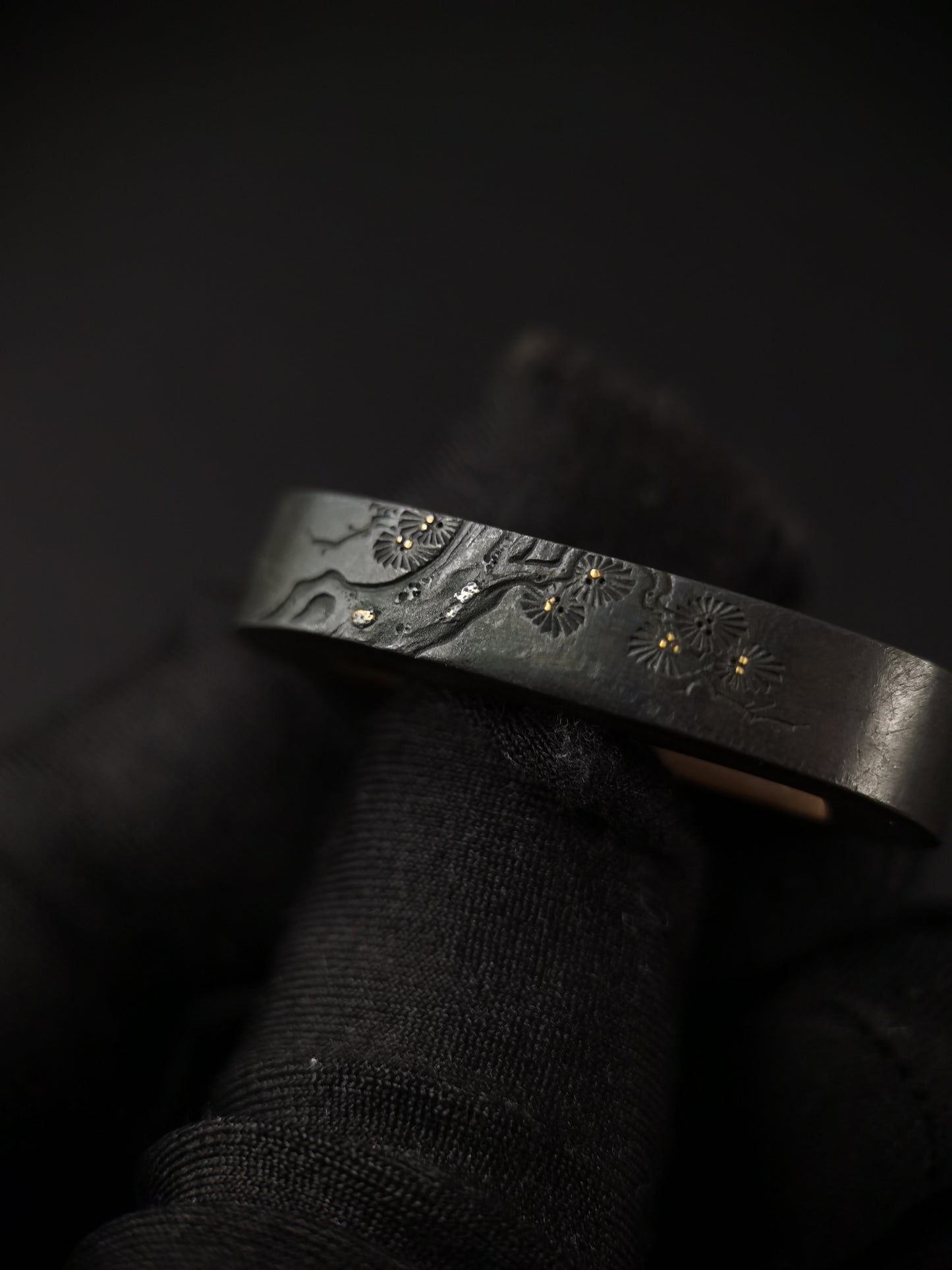 Japanese The god of longevity Fuchi & Kashira for Katana and Wakziashi Edo Period B135