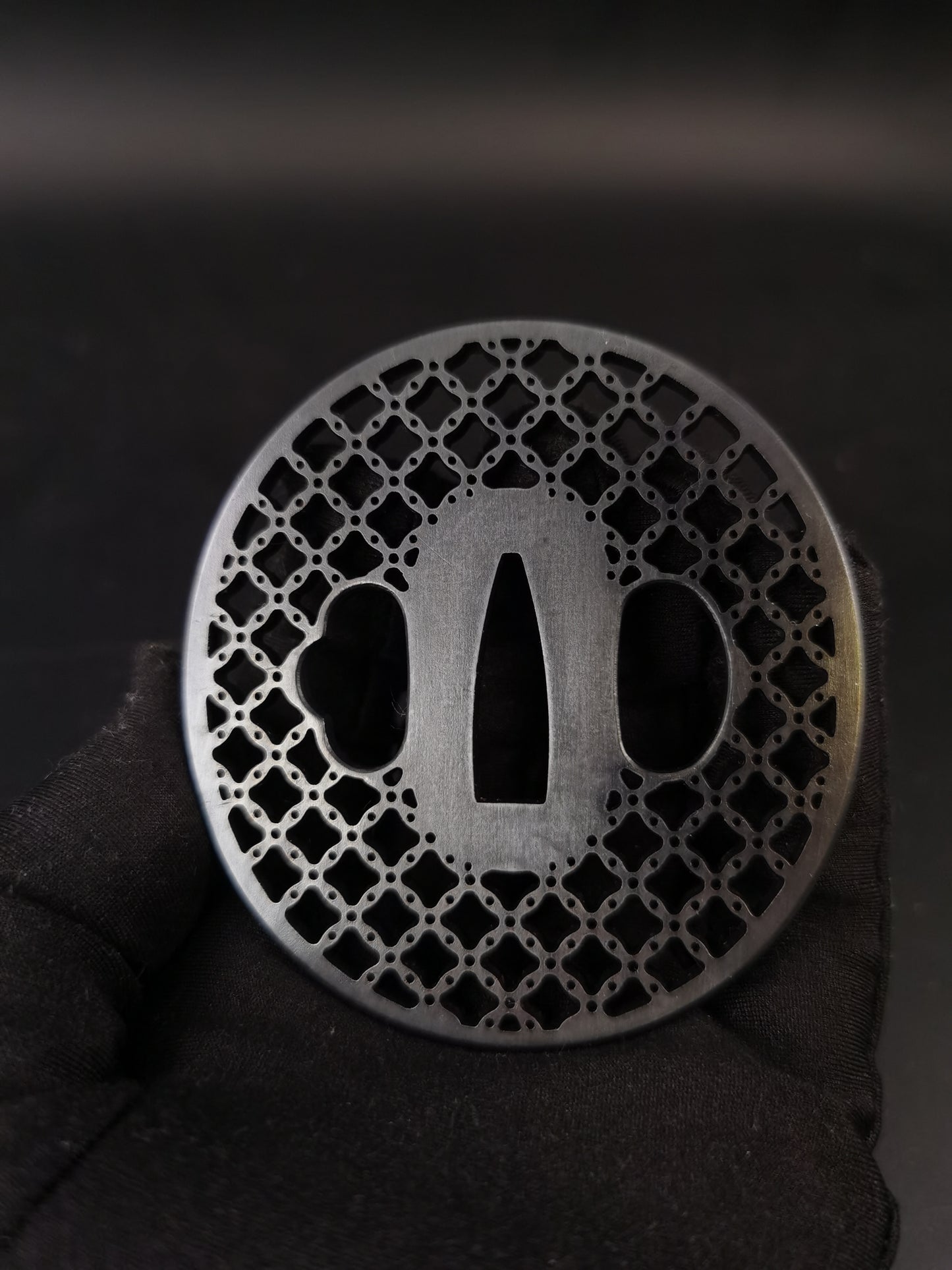 Japanese Shippo-mon Sukashi Tsuba for Katana and Wakziashi, X017