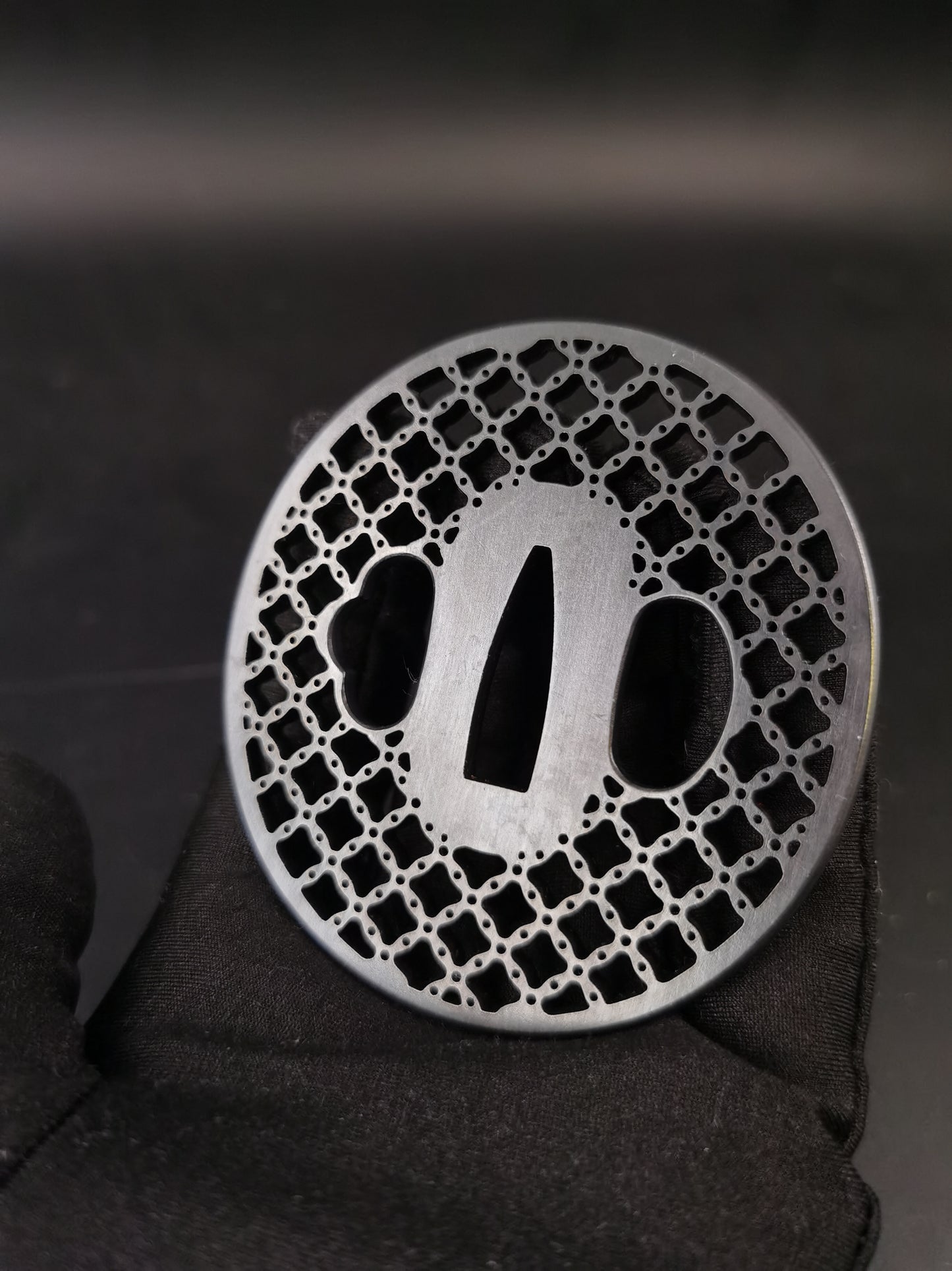 Japanese Shippo-mon Sukashi Tsuba for Katana and Wakziashi, X017